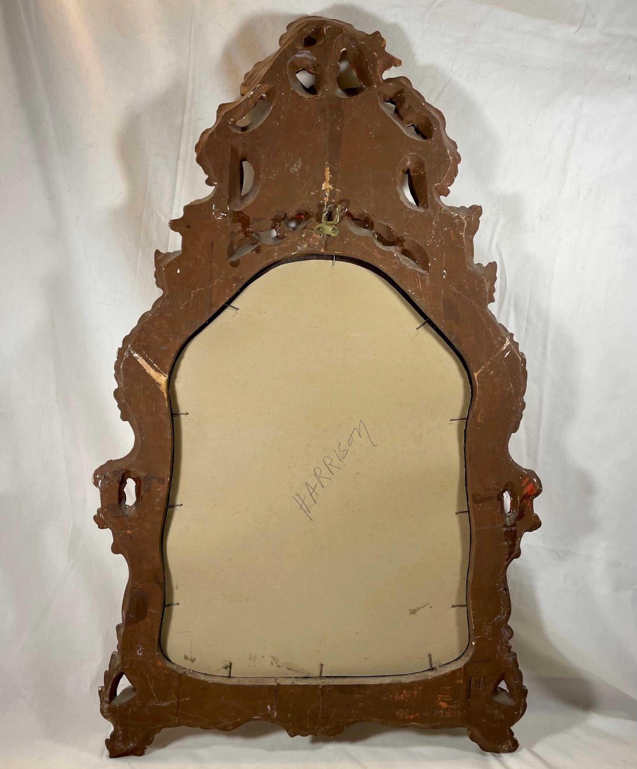 18th Century Venetian Rococo Polychrome and Gilt Decorated Mirror 7