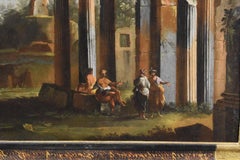 18th Century, Venetian School Painting with Architectural Capriccio