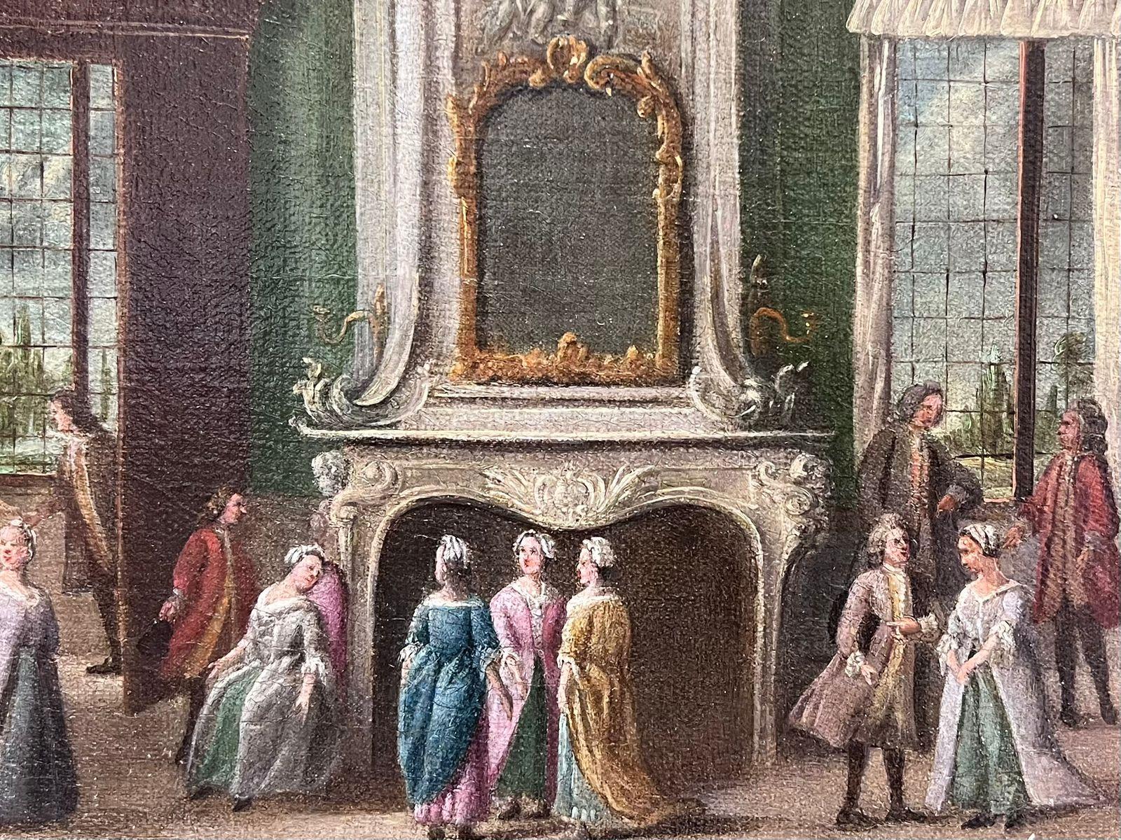 Figure eleganti del 18° secolo, periodo rococò italiano, in un ambiente interno sontuoso 2
