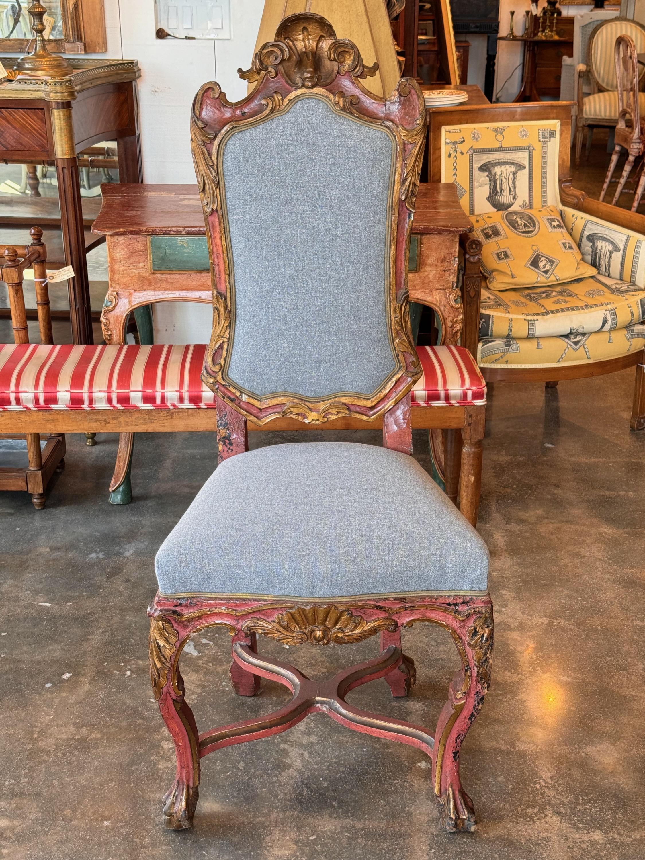 One of the prettiest side chairs you will ever see. This is Venetian and ready for your home.