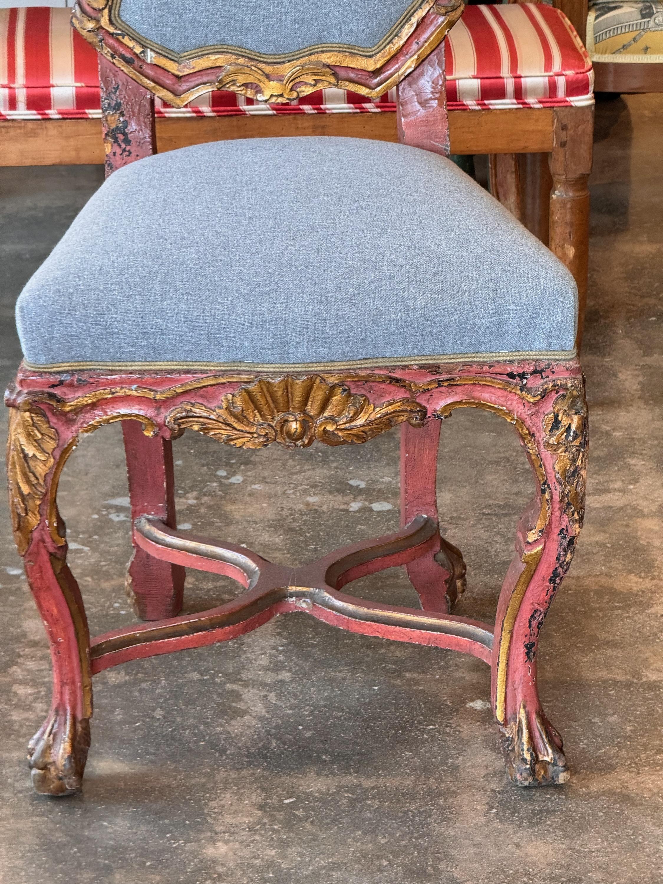 Italian 18th Century Venetian Side Chair For Sale