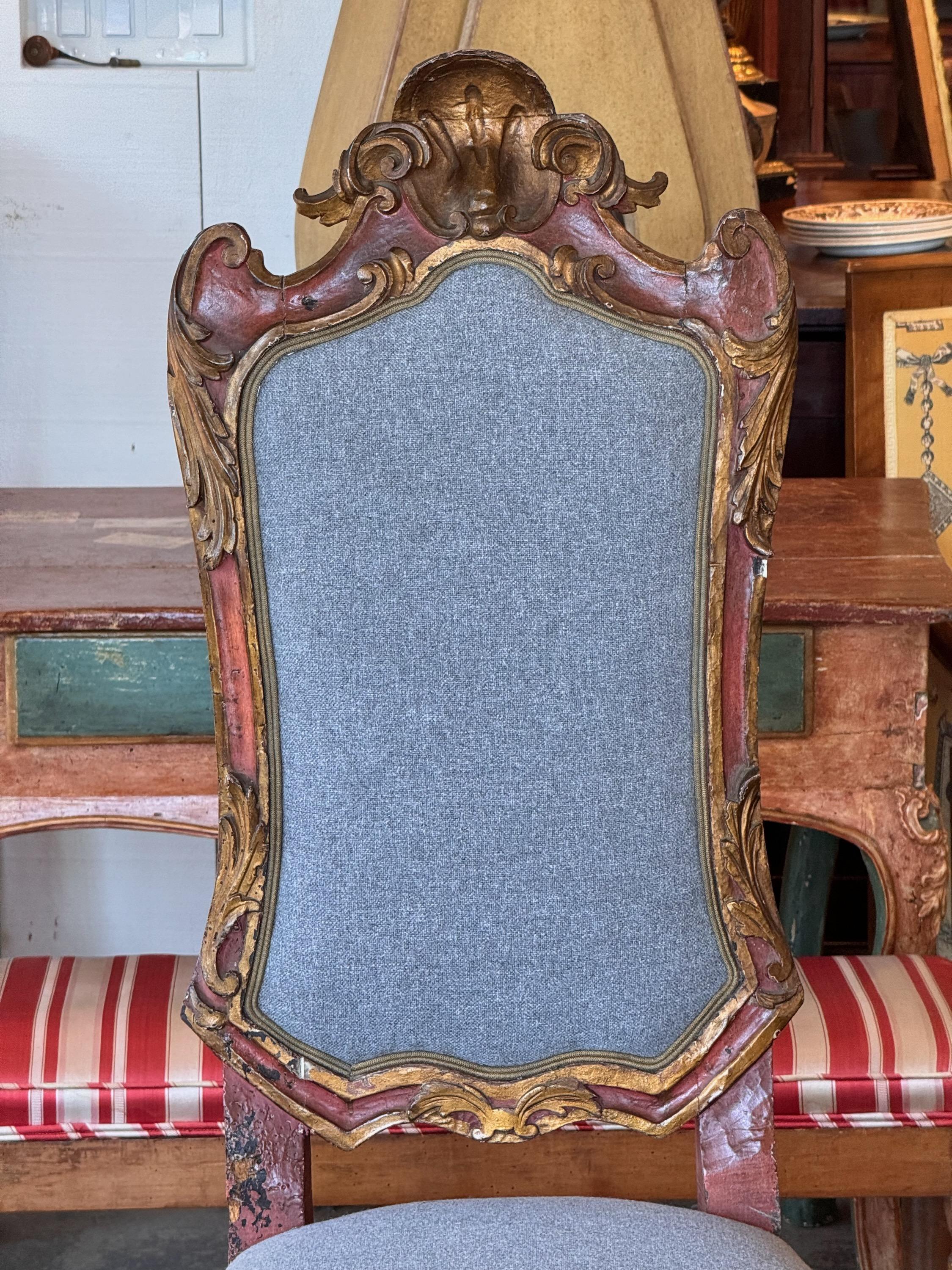 Chaise d'appoint vénitienne du XVIIIe siècle Bon état - En vente à Charlottesville, VA