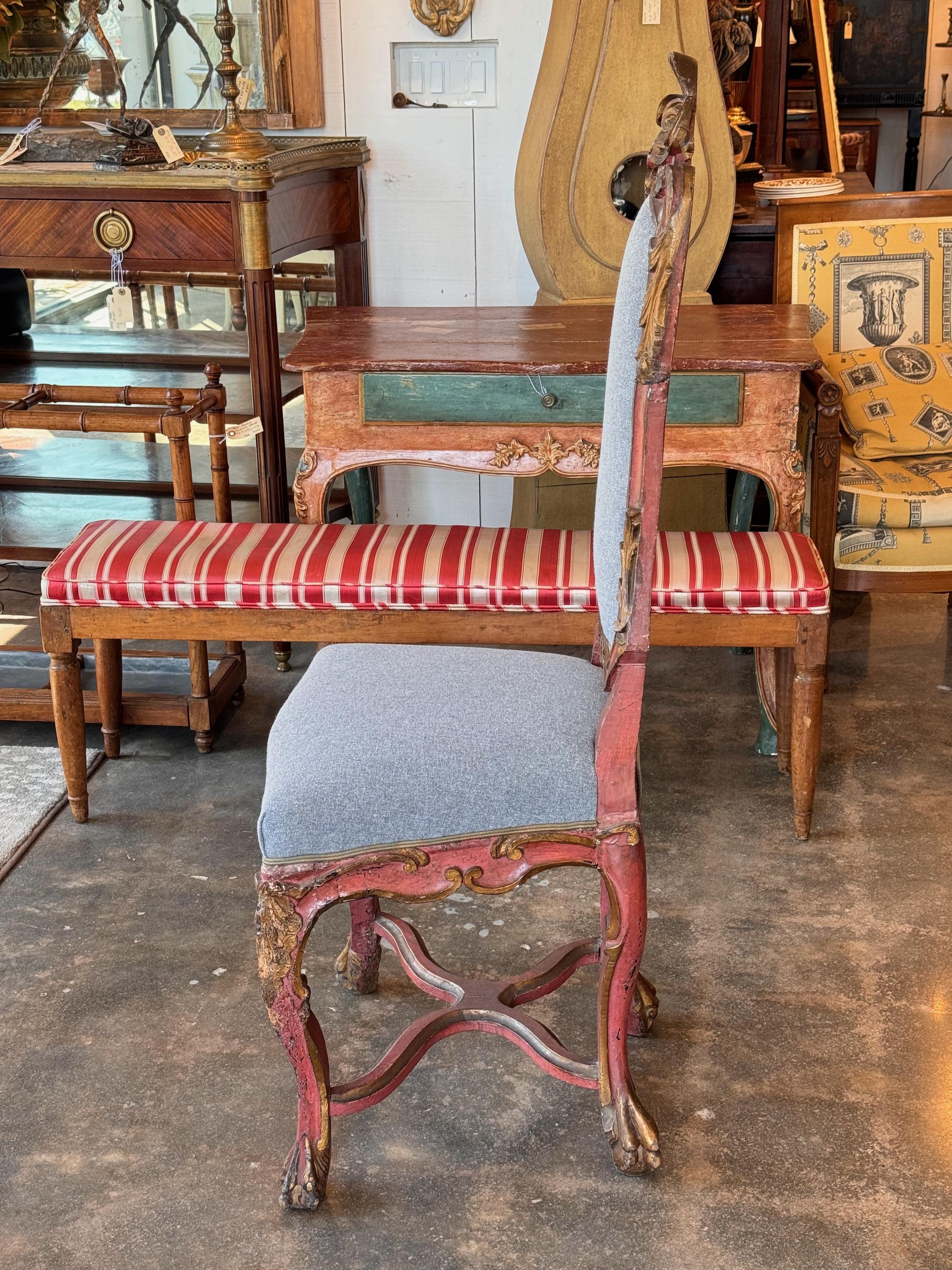18th Century and Earlier 18th Century Venetian Side Chair For Sale