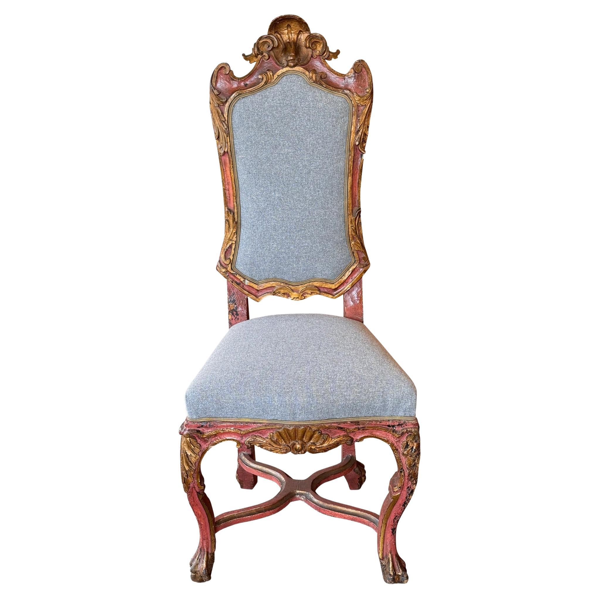 Chaise d'appoint vénitienne du XVIIIe siècle en vente