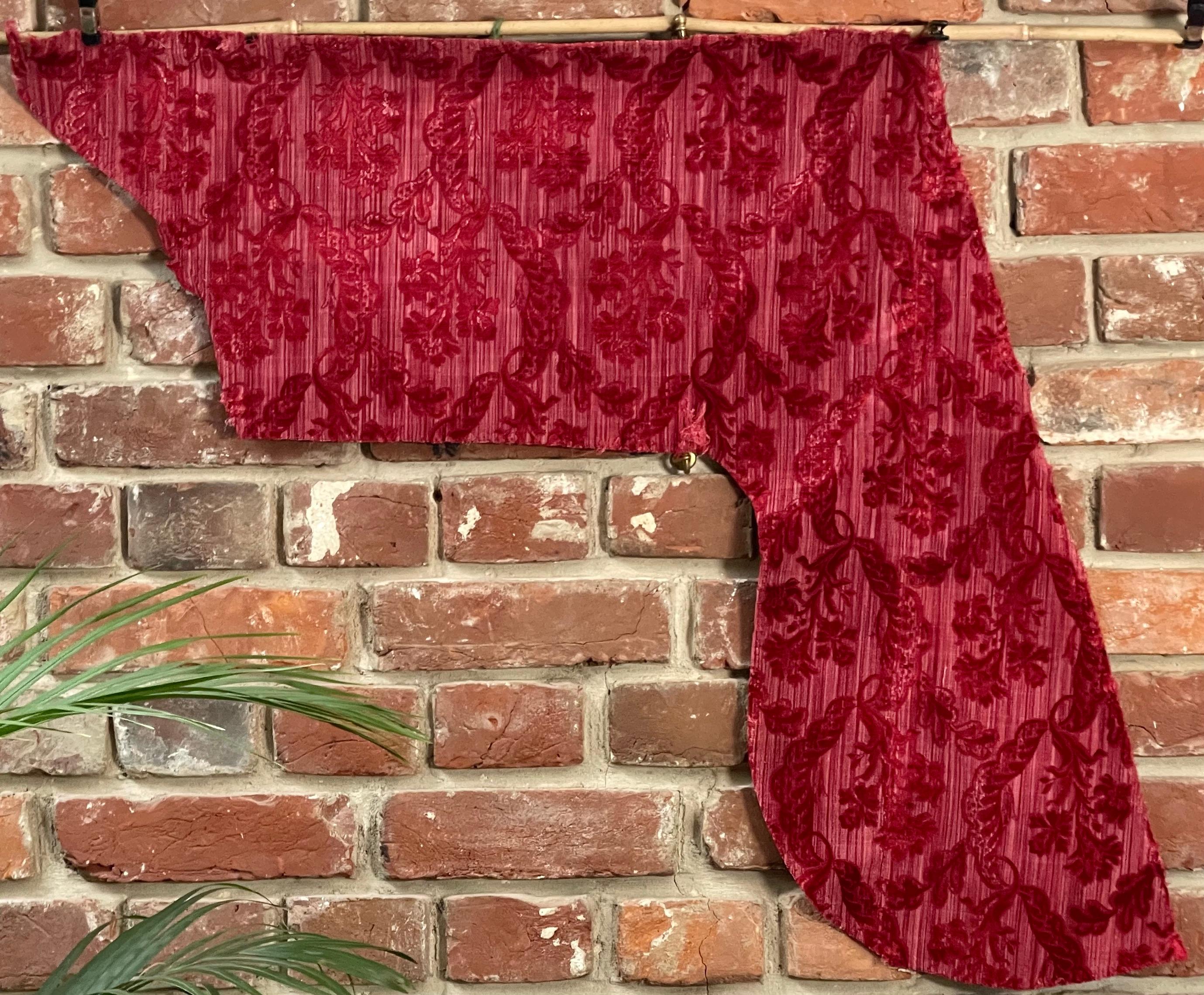 

Antique Costume (tunic) Panel
Venetian and dating from last quarter of the 18th century Circa 1770 

The quality of Cisele silk velvet fabric could indicate a possible use for male clothing

Two pieces hand stitched together .Silk selvage edges