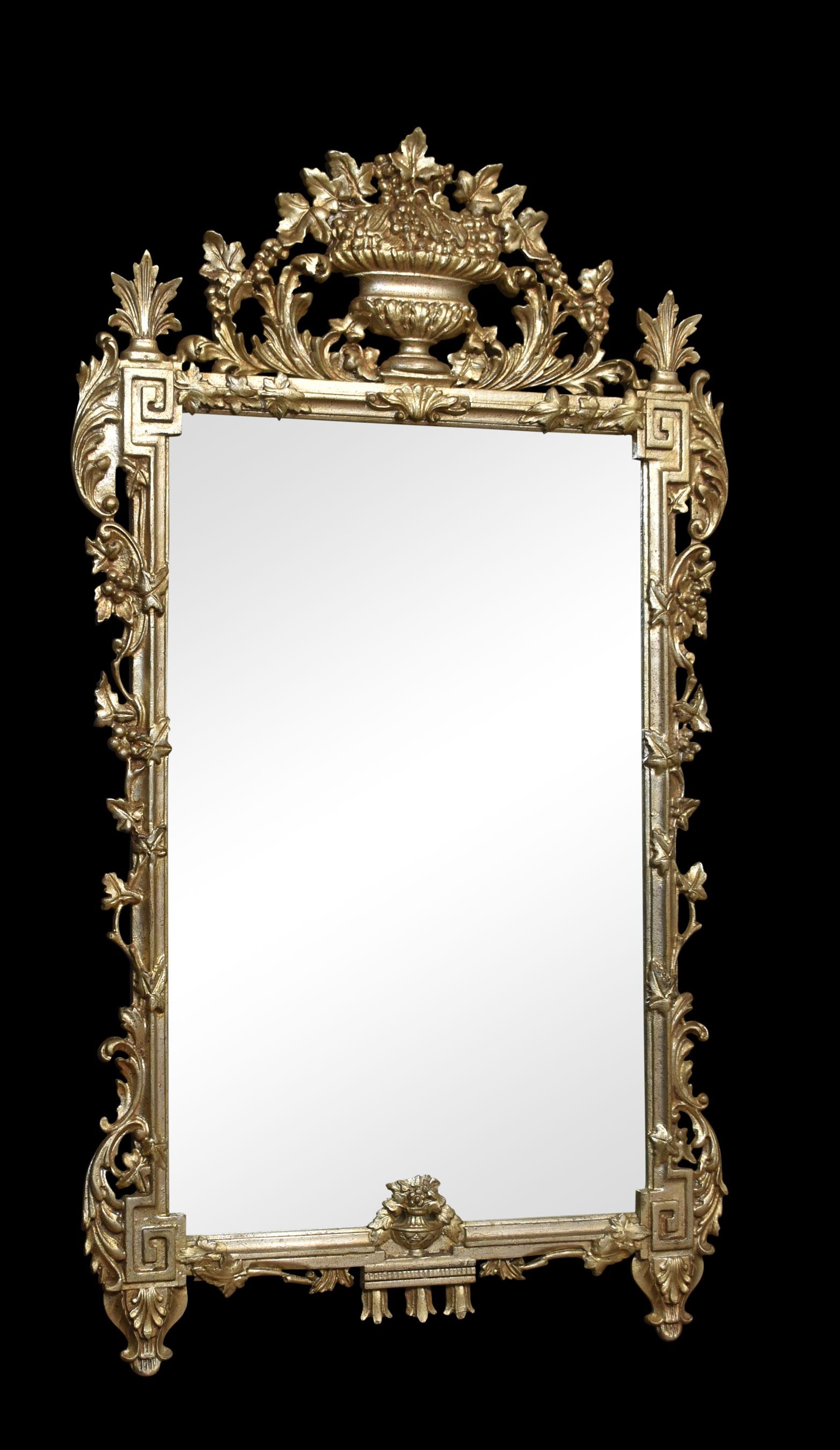 British 18th Century Venetian-Style Silvered Wall Mirror For Sale