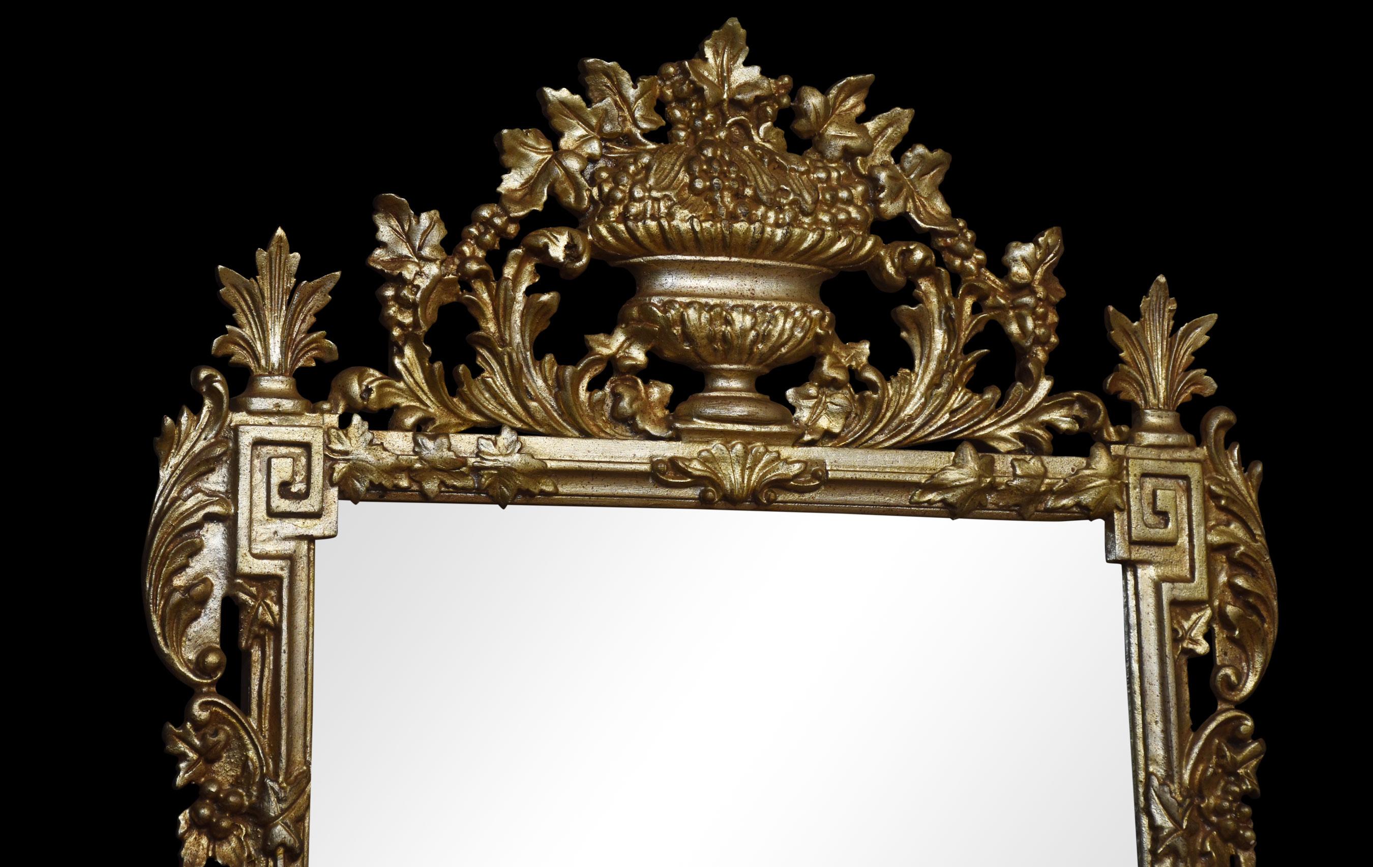 18th Century Venetian-Style Silvered Wall Mirror In Good Condition For Sale In Cheshire, GB