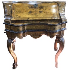 18th Century Venezia Louis XV Walnut Bureau Secretaire, 1750s