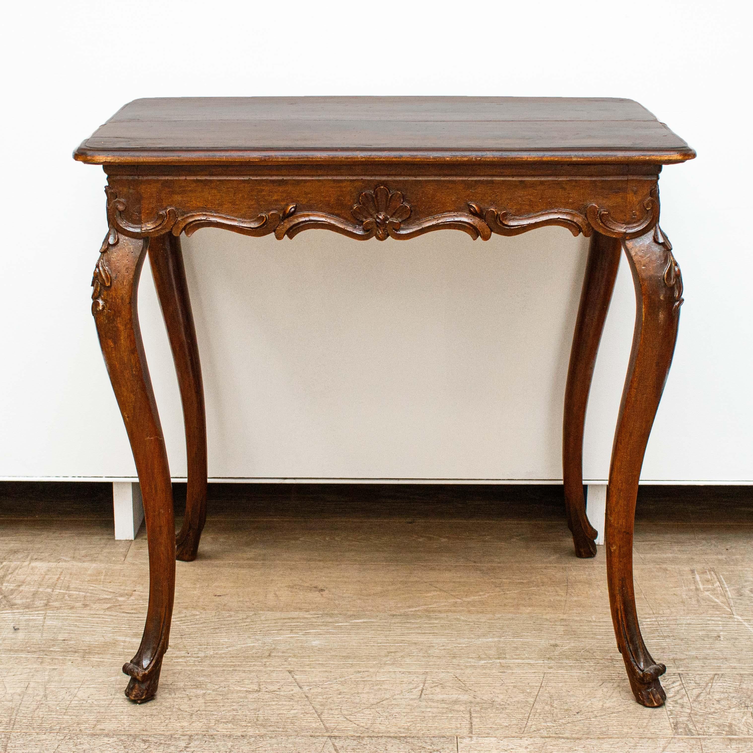 Carved 18th Century, Venice, Walnut Wood Table For Sale