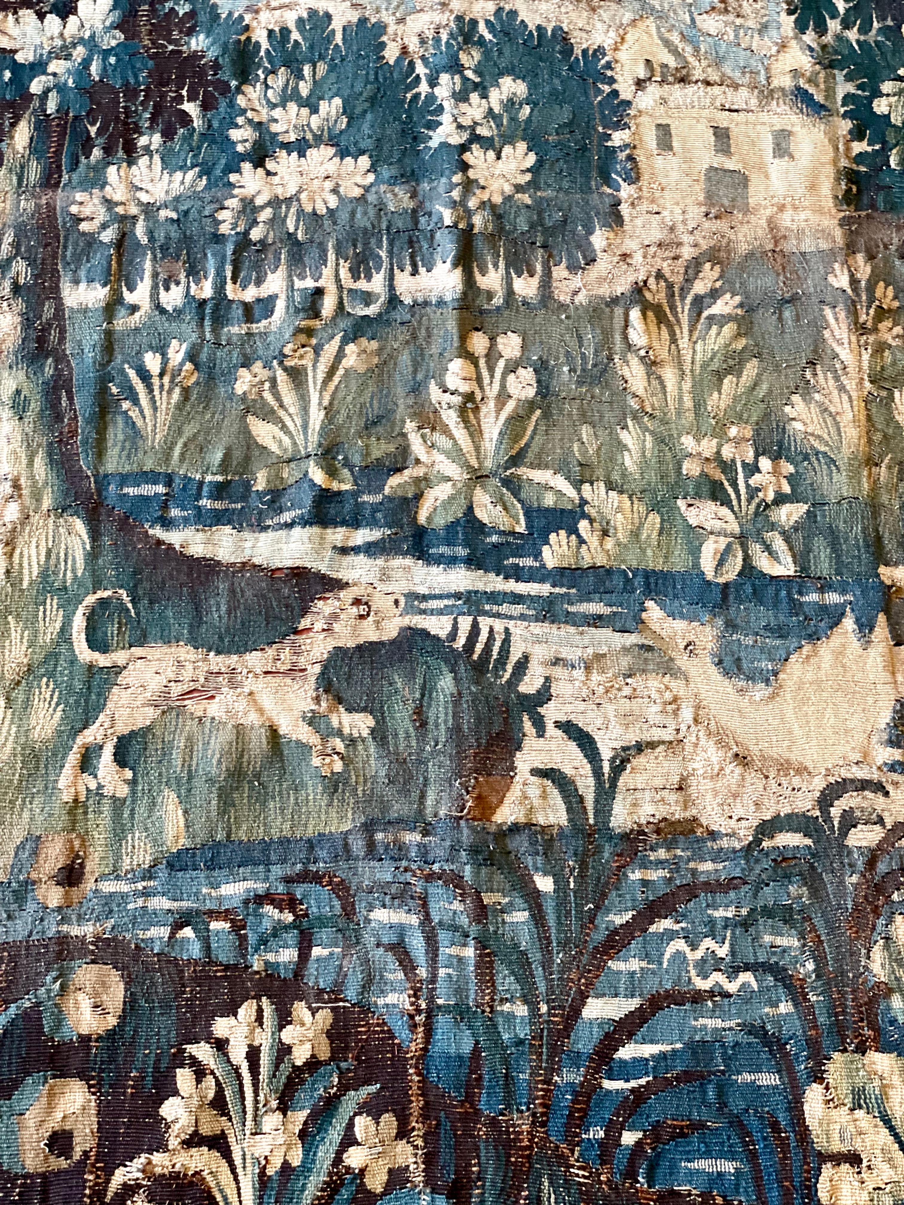 Französischer Aubusson-Wandteppich „Verdure“ aus dem 18. Jahrhundert im Angebot 2