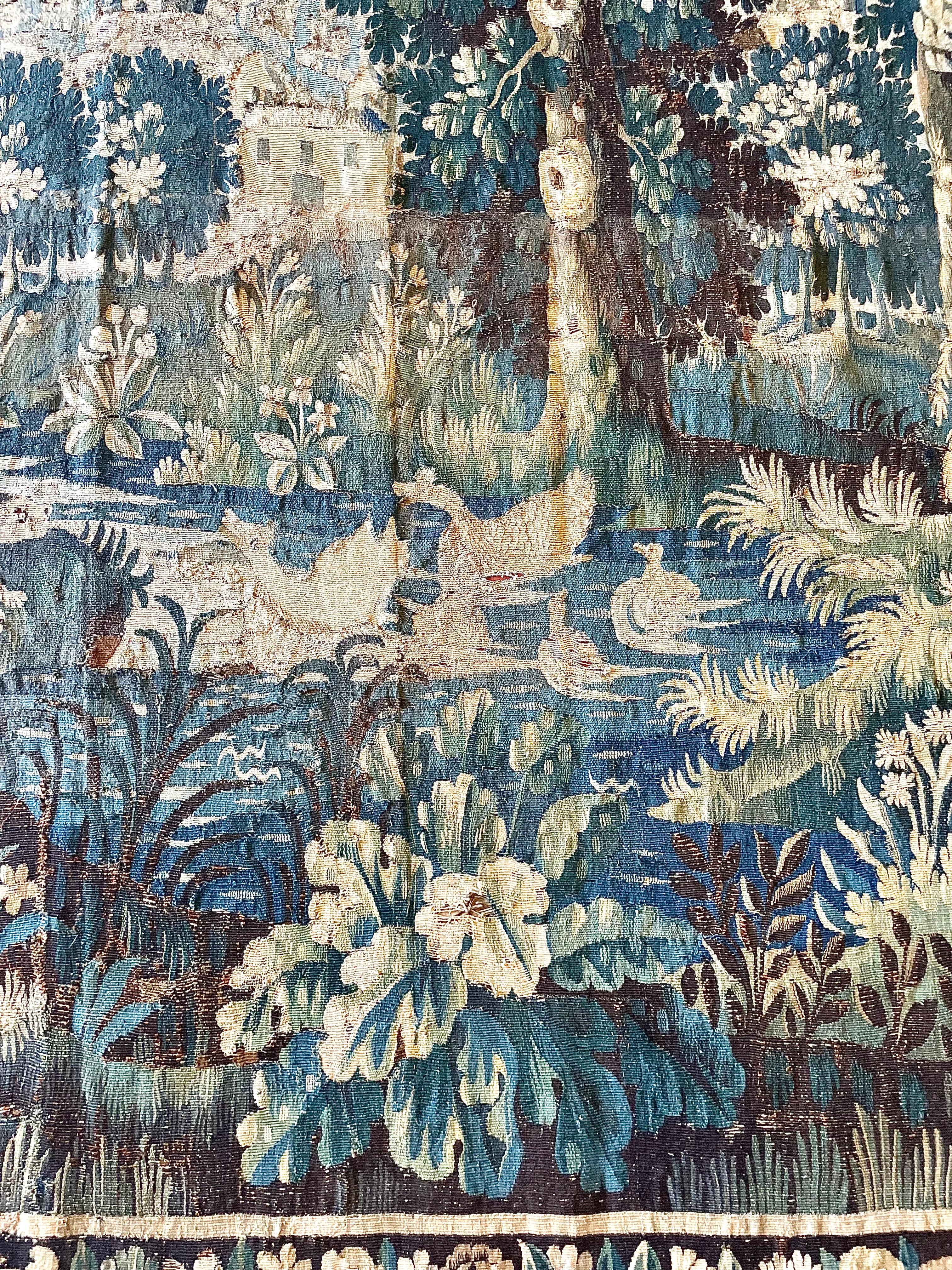 Französischer Aubusson-Wandteppich „Verdure“ aus dem 18. Jahrhundert (18. Jahrhundert und früher) im Angebot
