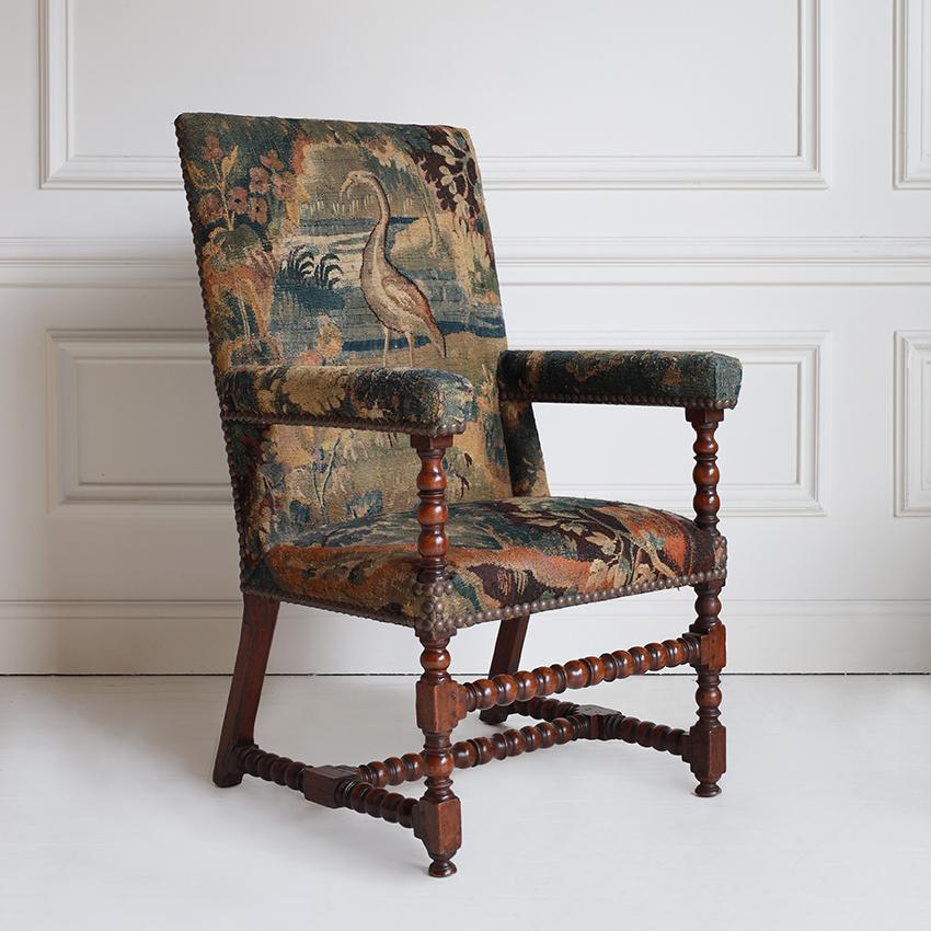 Gobelinsessel aus Verdure aus dem 18. im Zustand „Gut“ im Angebot in London, GB