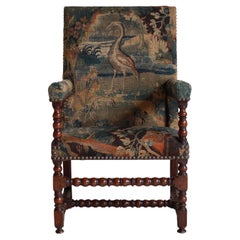 Poltrona con arazzo Verdure del XVIII secolo