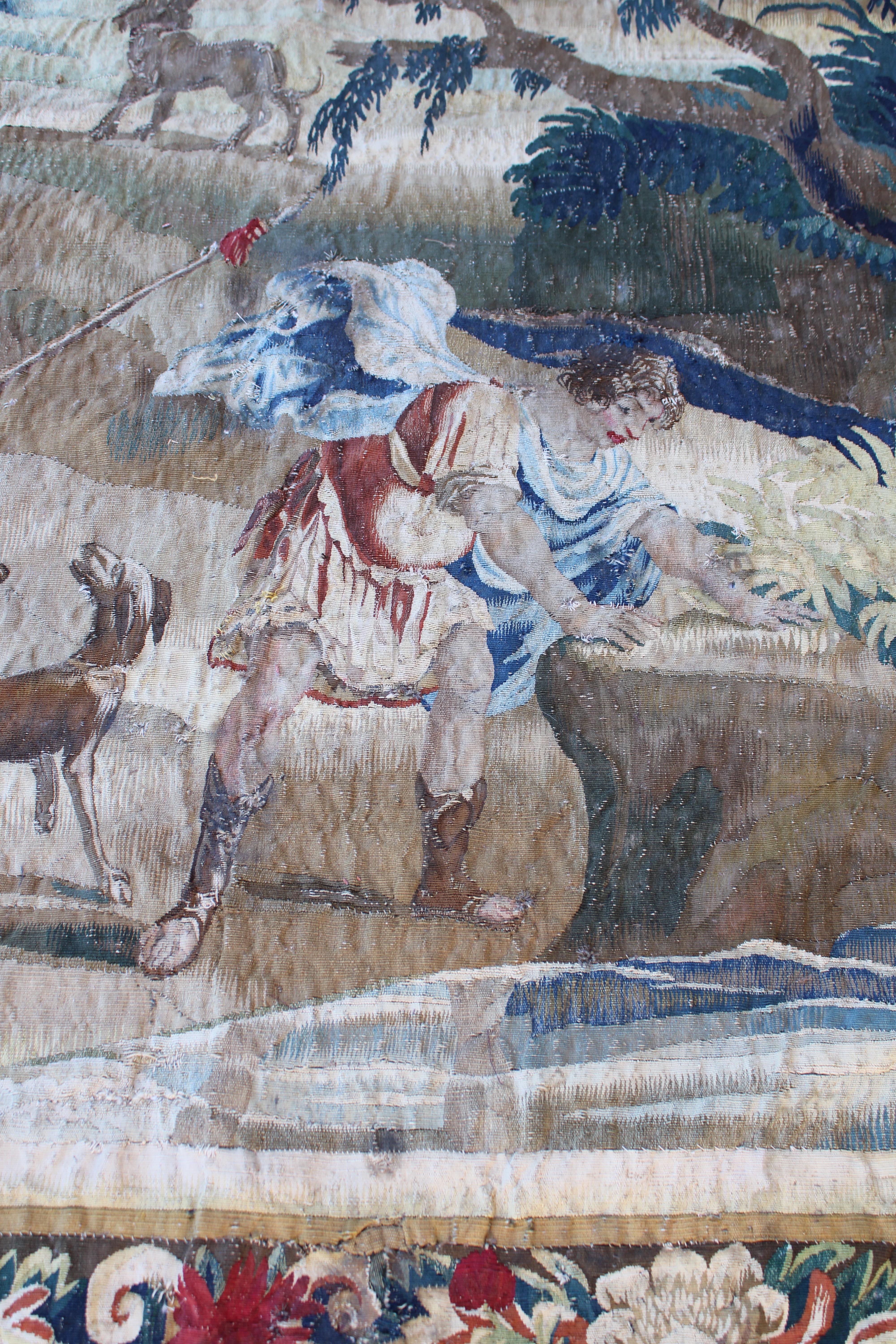 Verdure-Wandteppich aus dem 18. Jahrhundert  im Angebot 5