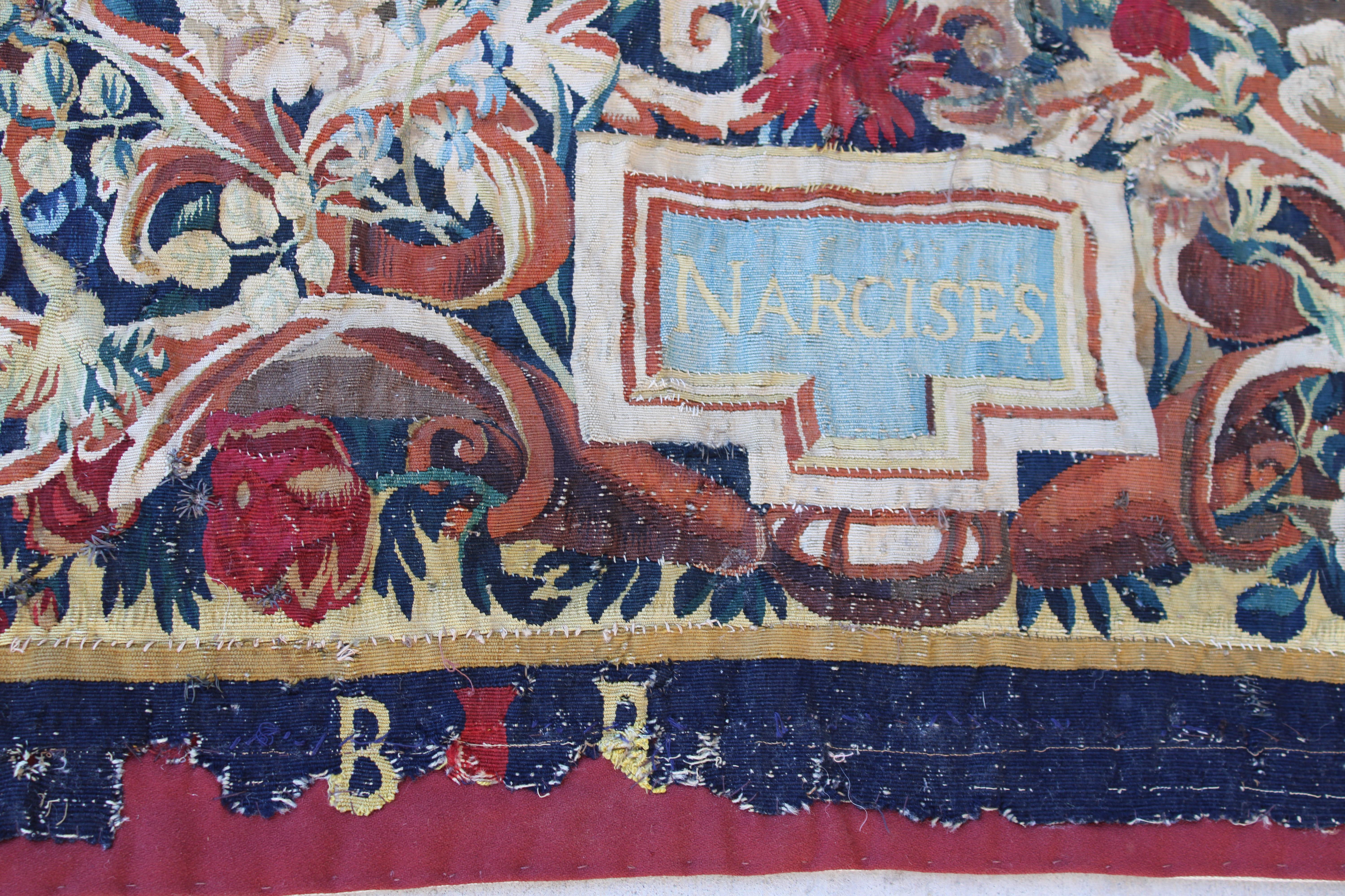 Verdure-Wandteppich aus dem 18. Jahrhundert  im Angebot 6