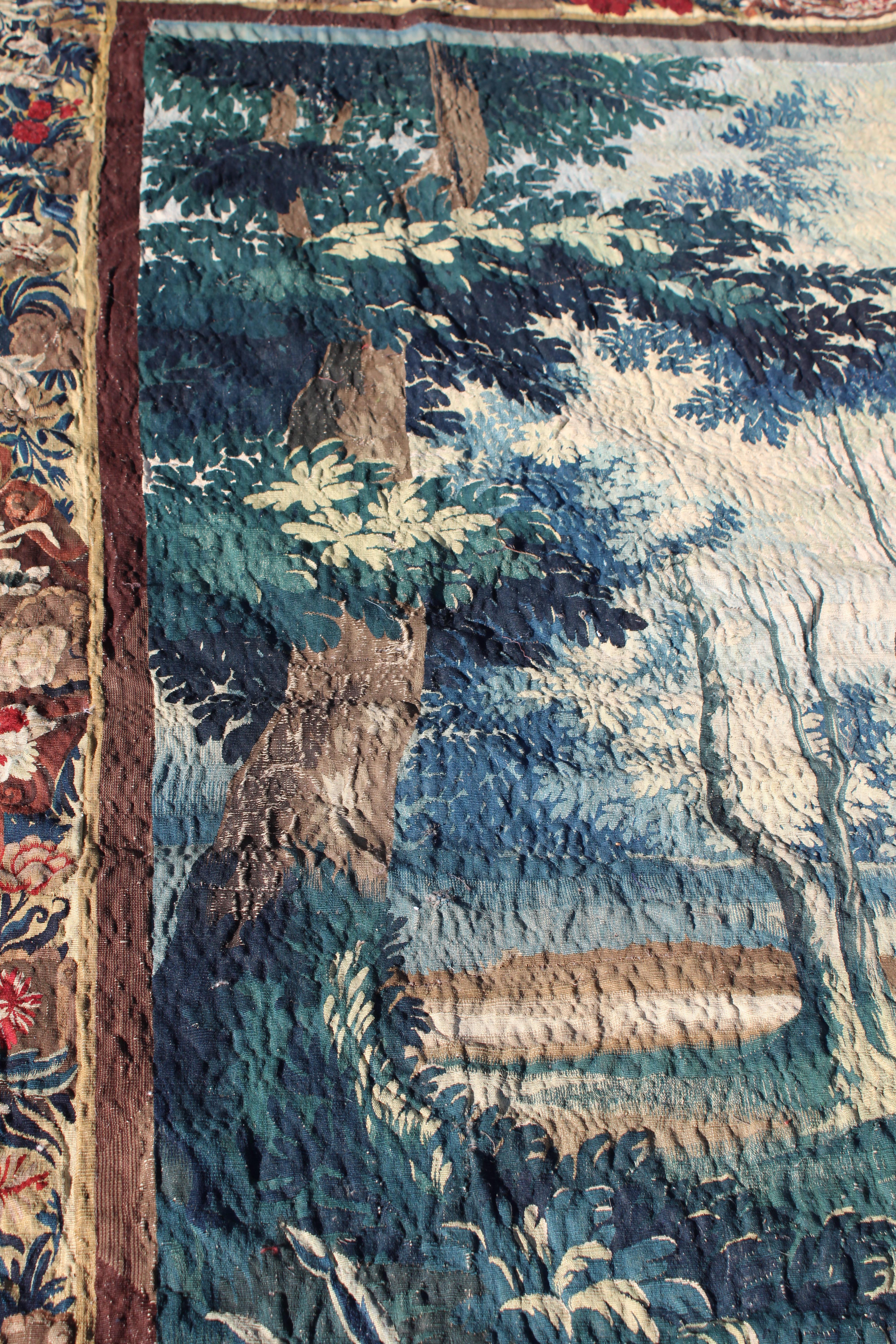 18th century Verdure Tapestry  In Good Condition For Sale In Palm Springs, CA