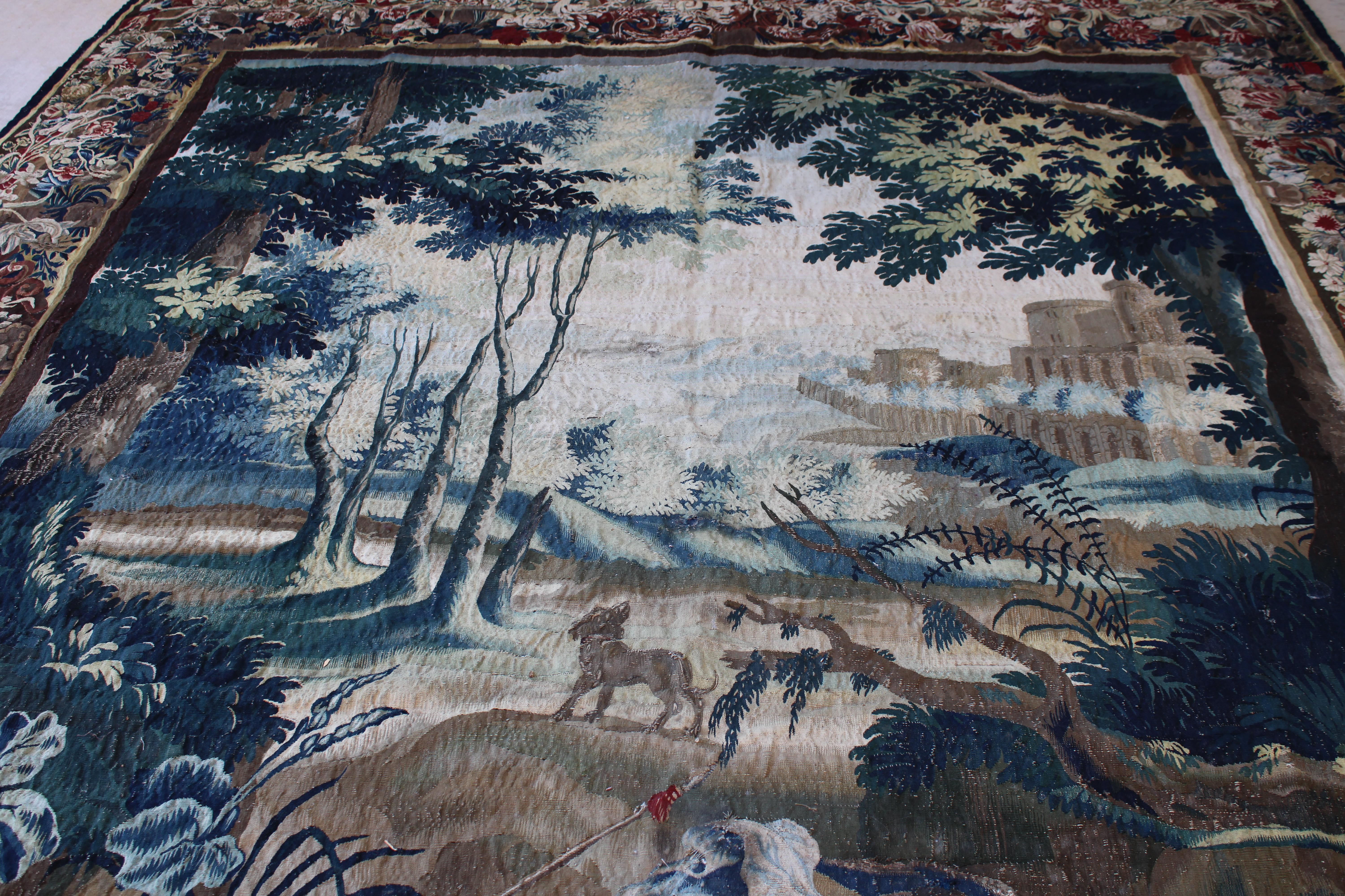 Verdure-Wandteppich aus dem 18. Jahrhundert  im Angebot 1