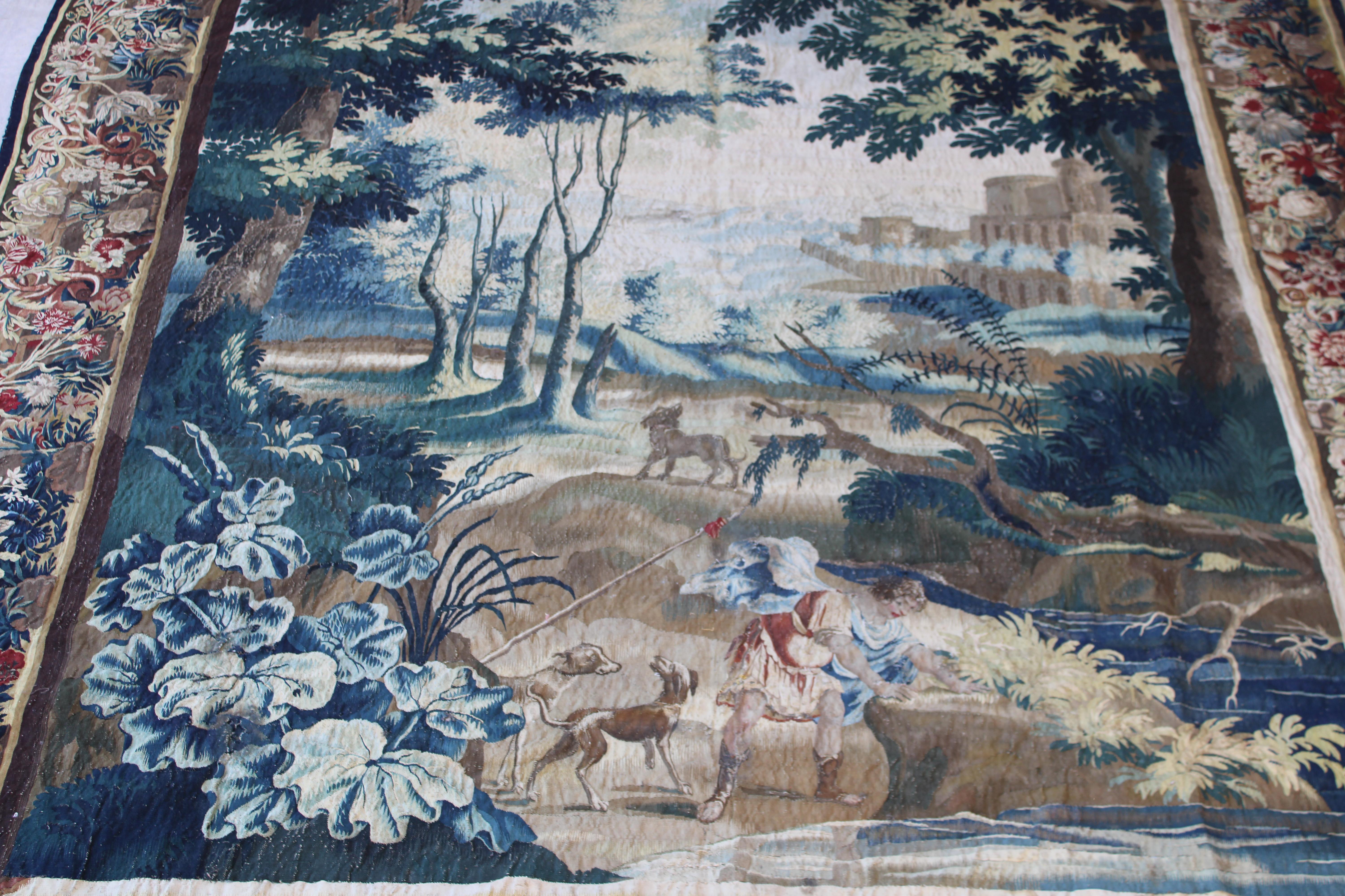 Verdure-Wandteppich aus dem 18. Jahrhundert  im Angebot 2