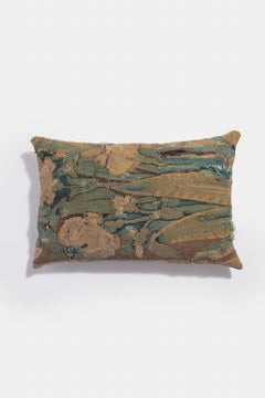 18th Century Verdure Tapestry Fragment Cushion