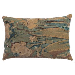 18th Century Verdure Tapestry Fragment Cushion