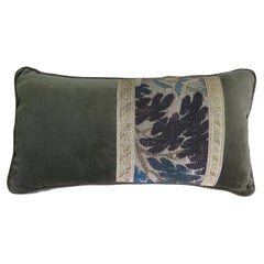 18th Century Verdure Tapestry Fragment Pillow