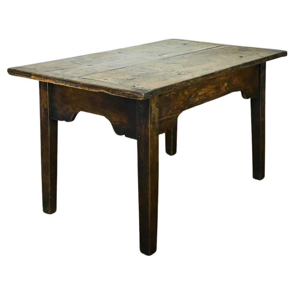 A Small 18th Century Vernacular Oak Country Farmhouse Table For Sale