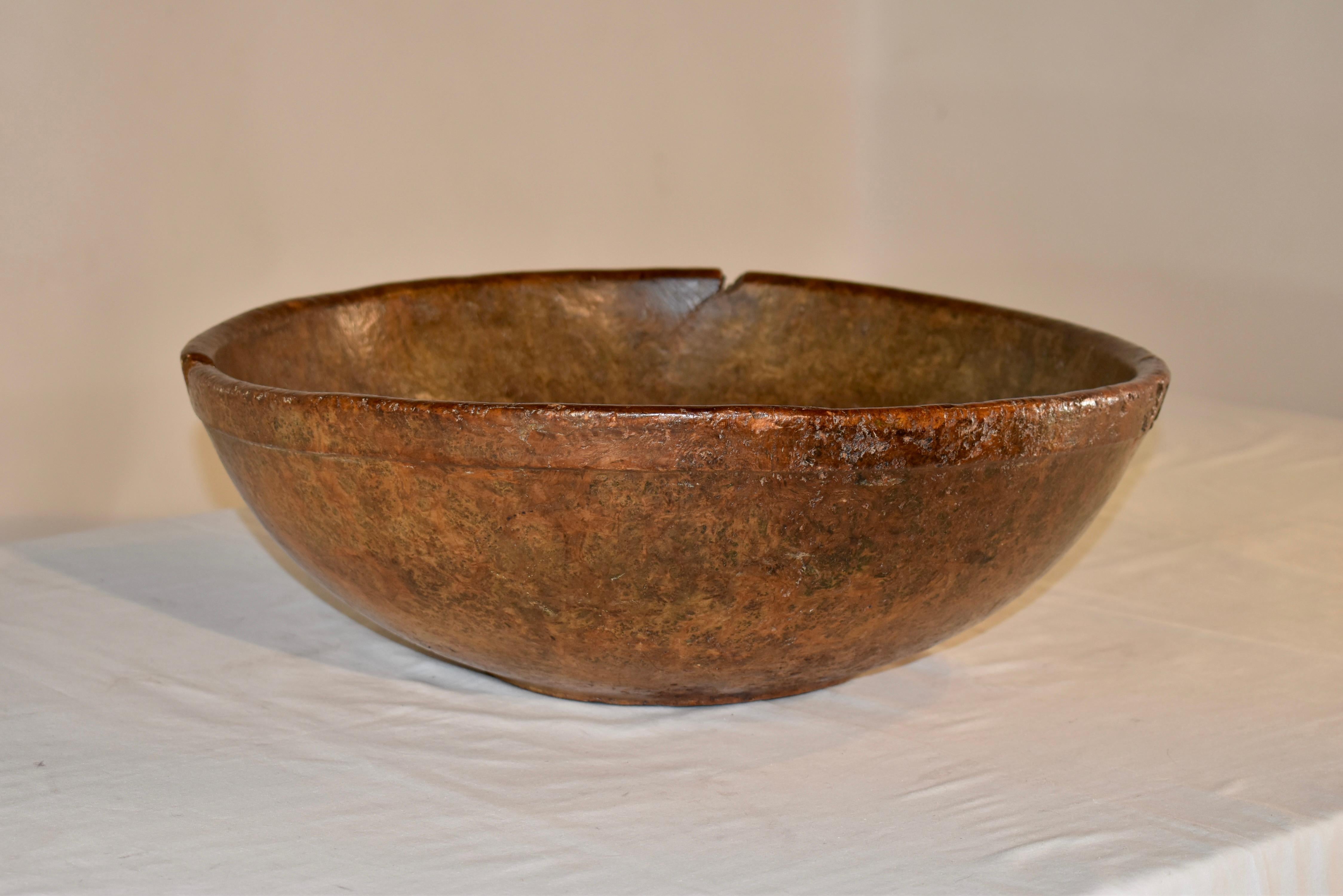 American 18th Century Very Large Burl Bowl For Sale