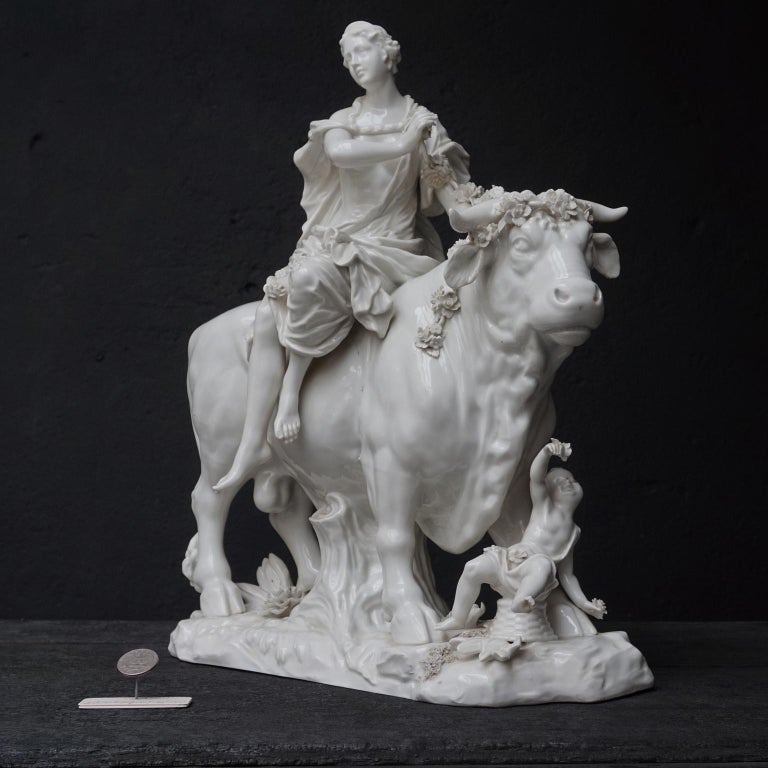 18th Century Viennese Figural Porcelain Greek Mythology Group of Europa