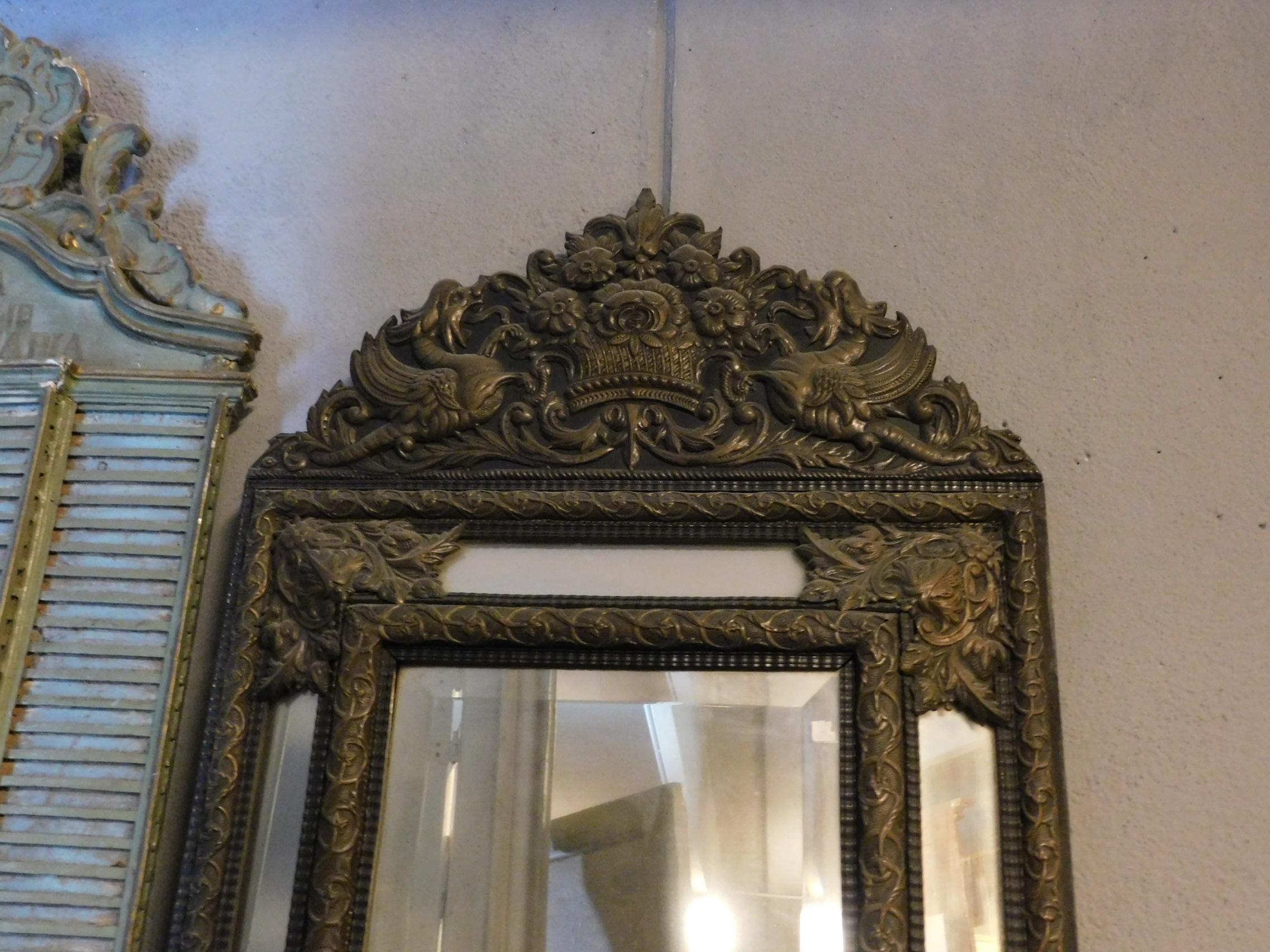 vintage metal frame mirror