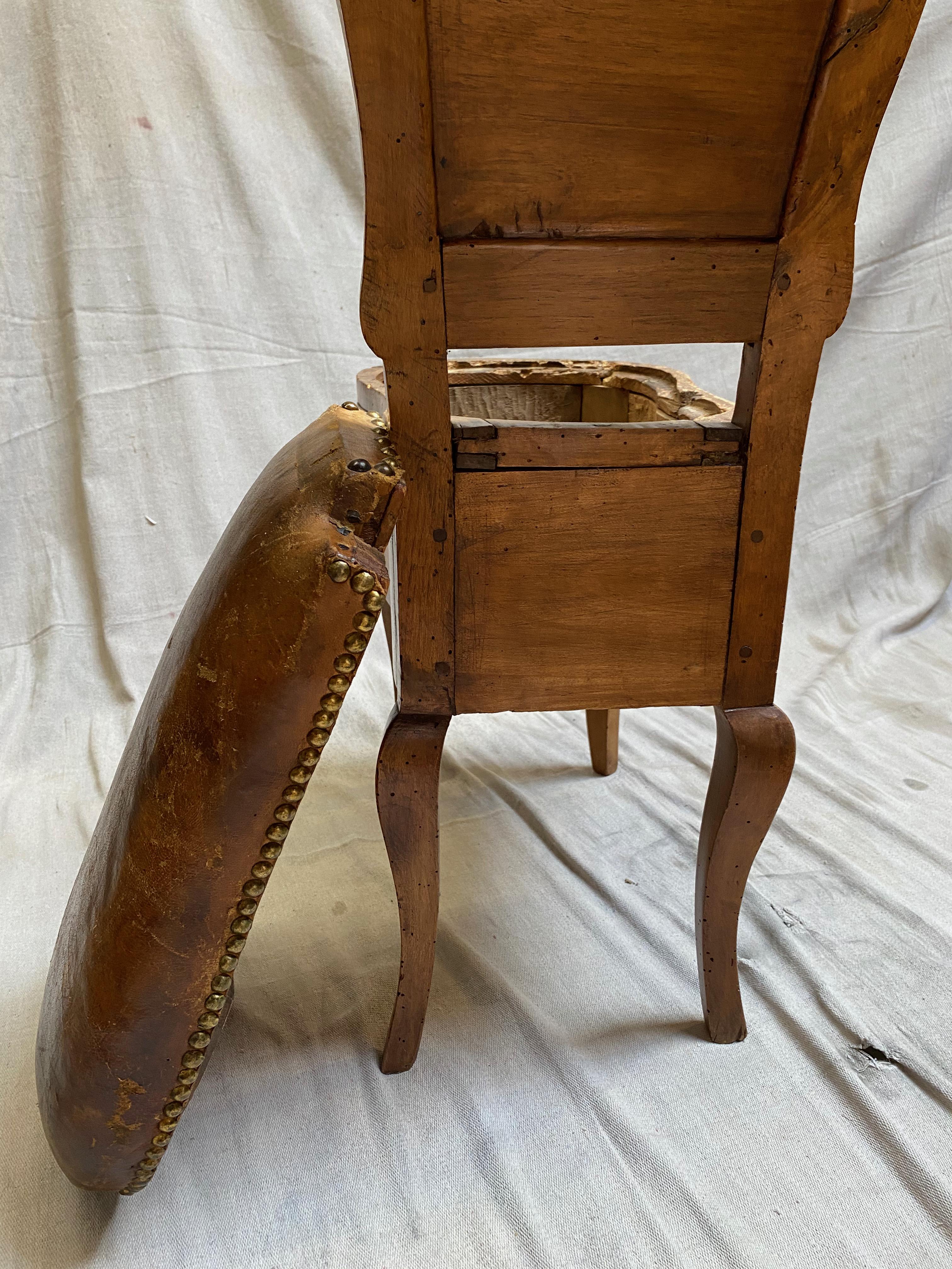 18th Century Vintage French Commode Chair For Sale 2