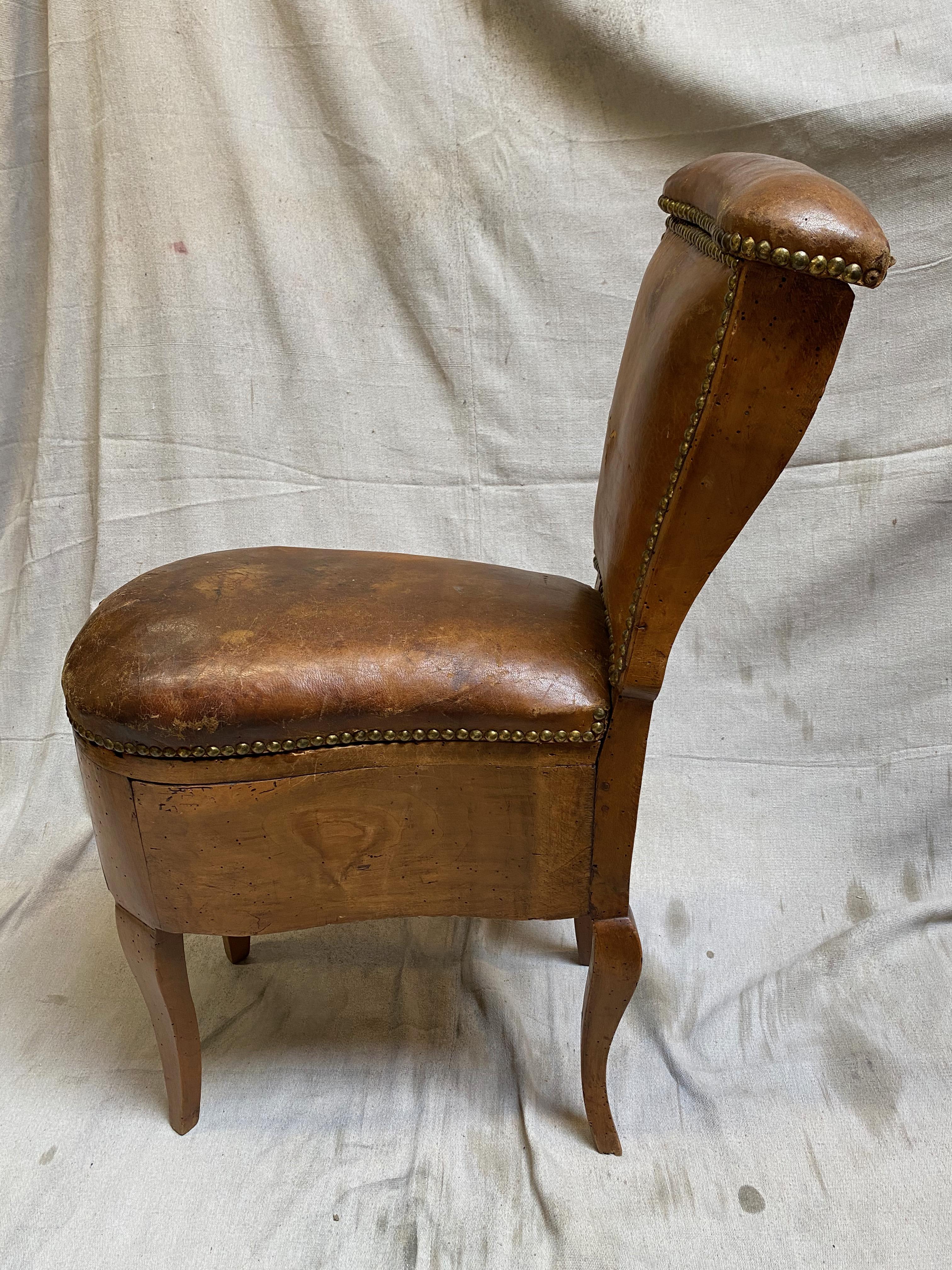 antique wooden commode chair