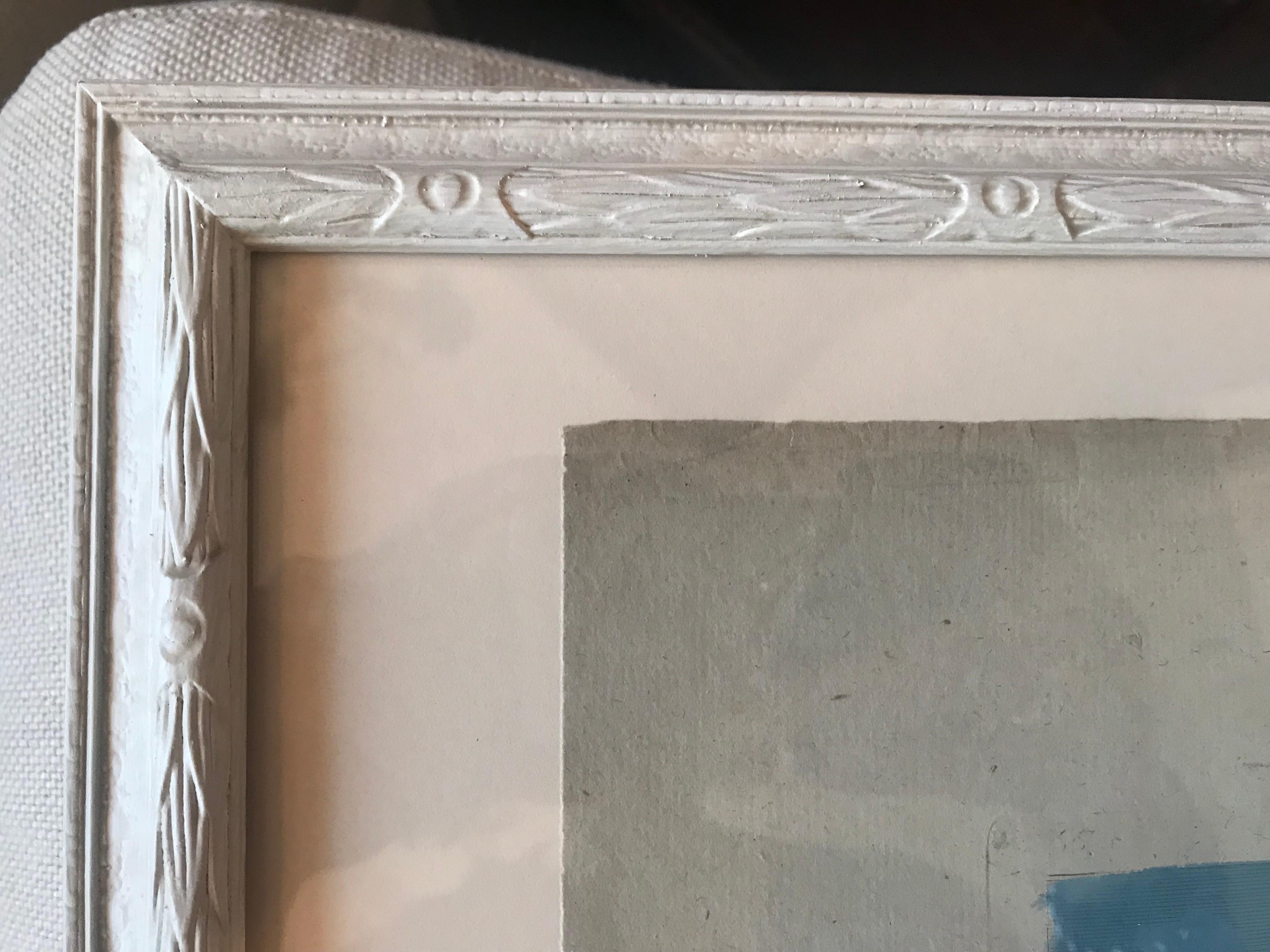 Vue d'Optique Handkolorierter Kupferstich von Lissabon aus dem 18. (Glas) im Angebot