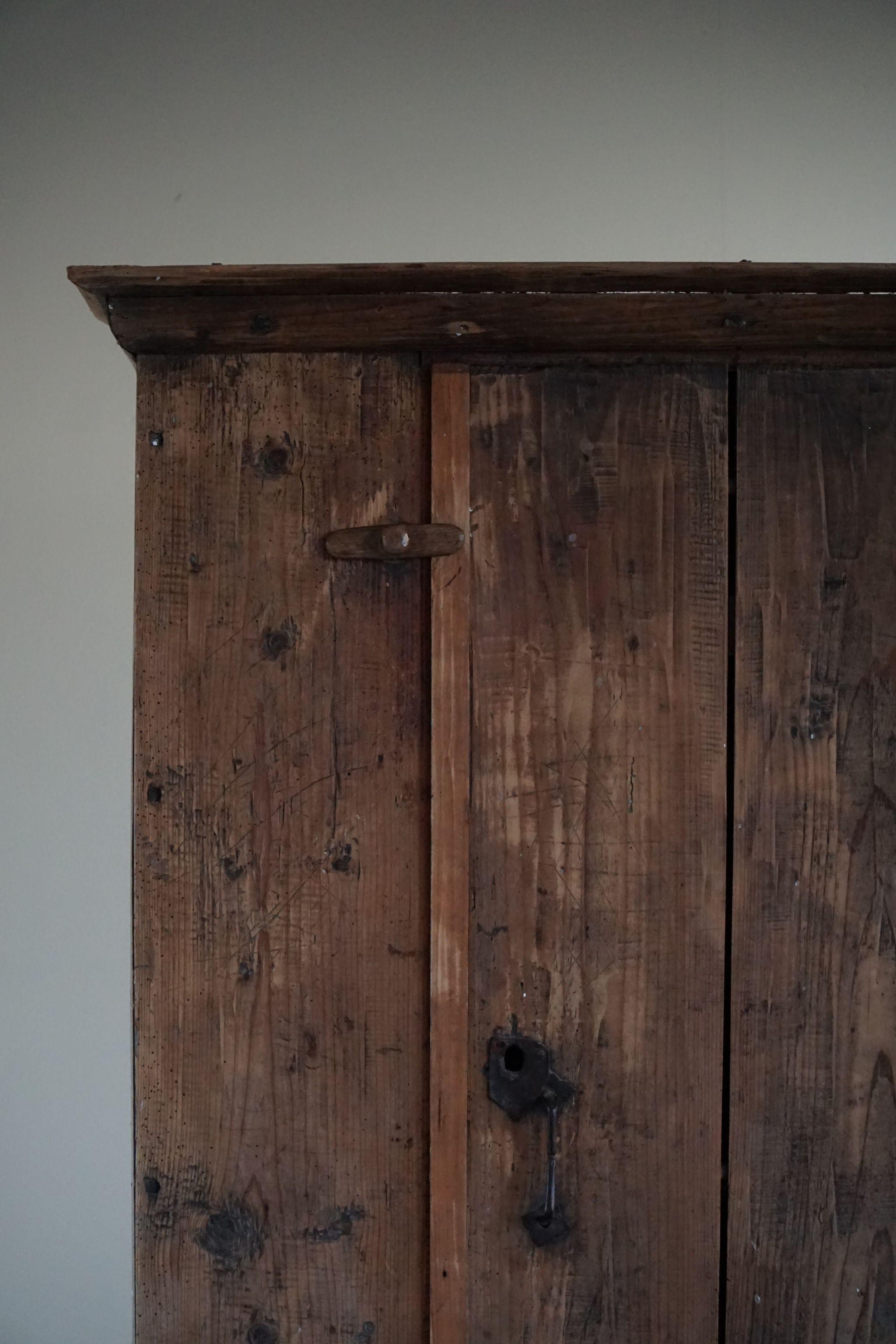 18th Century Wabi Sabi Antique Cabinet in Pine, Handcrafted in Sweden 2