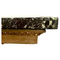 18th Century Wall Mounted Italian Console Table With Marble Top