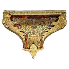 Used 18th Century Wall Pedestal with Boulle Marquetry and Mercury Gilt Bronzes