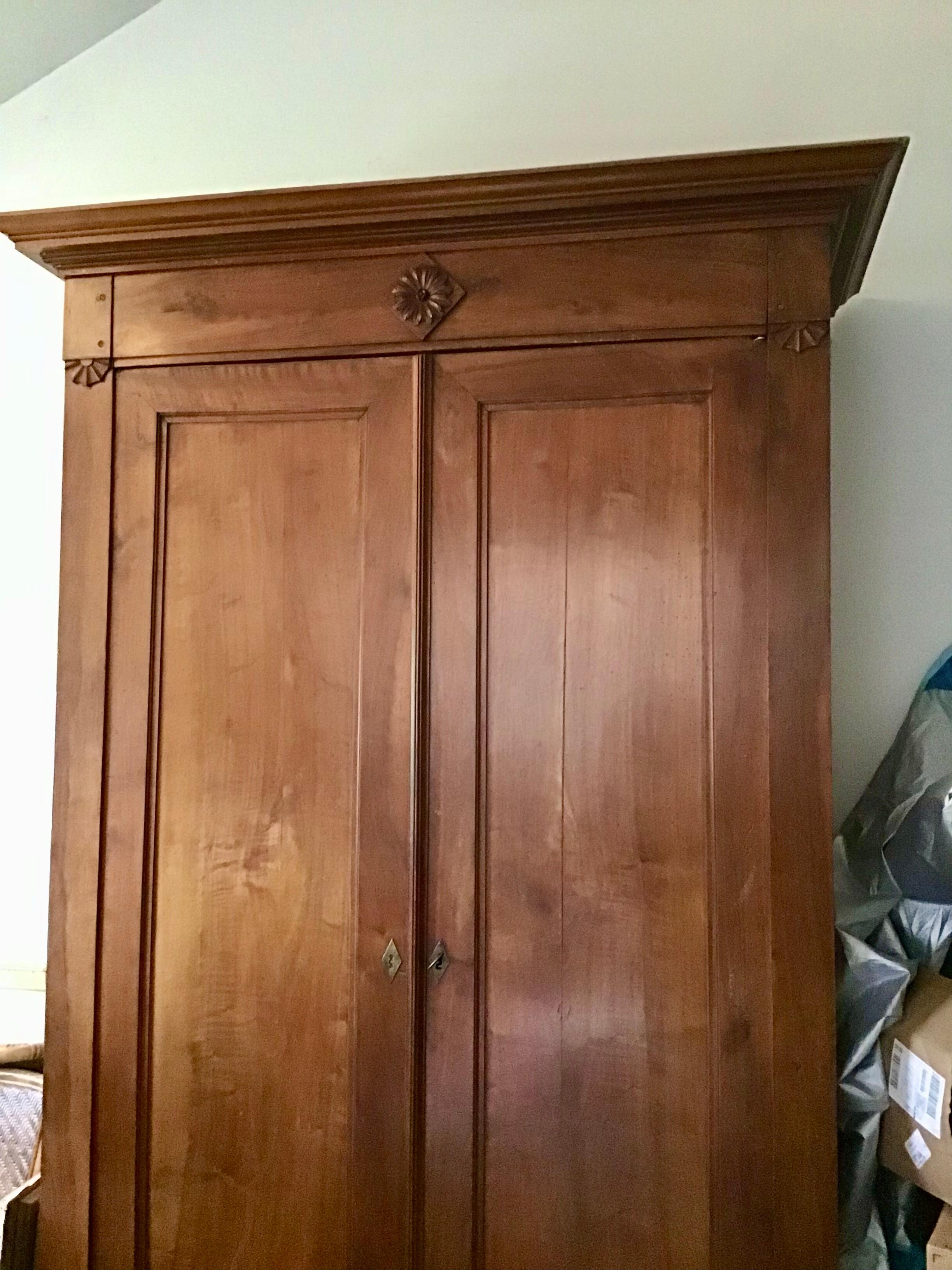 18th Century Walnut Antique Armoire For Sale 7