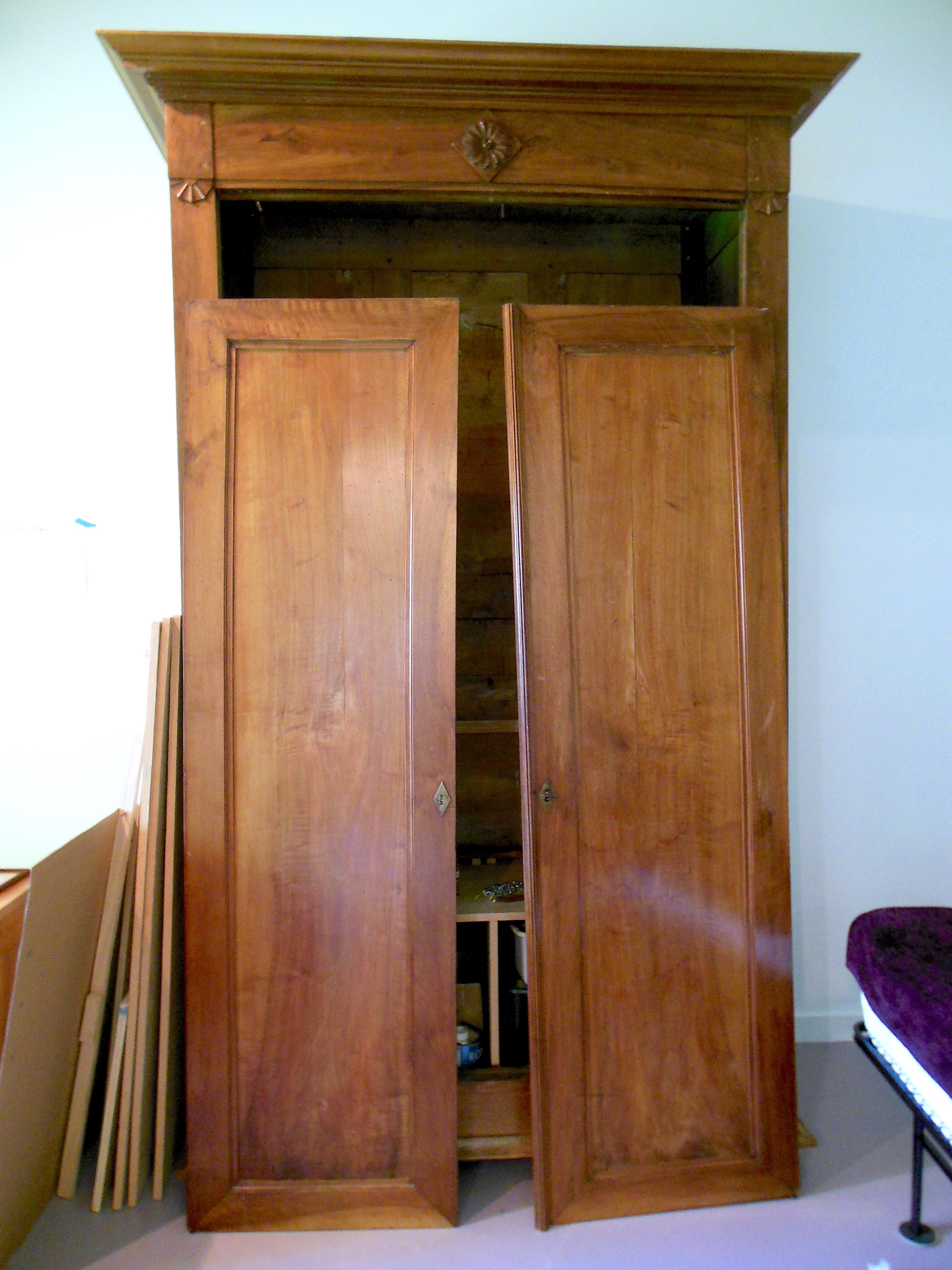 18th Century Walnut Antique Armoire For Sale 8