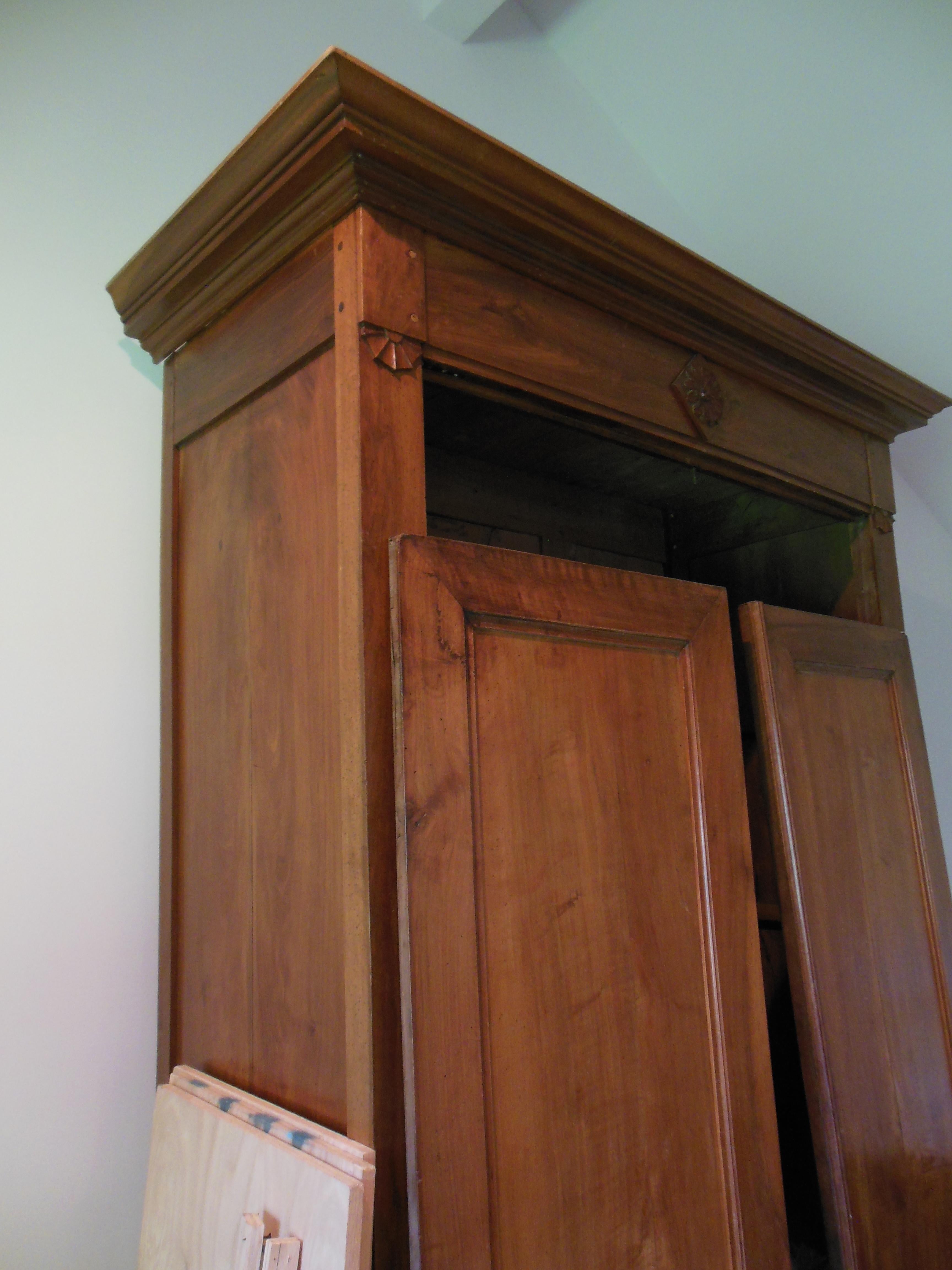 18th Century Walnut Antique Armoire For Sale 9
