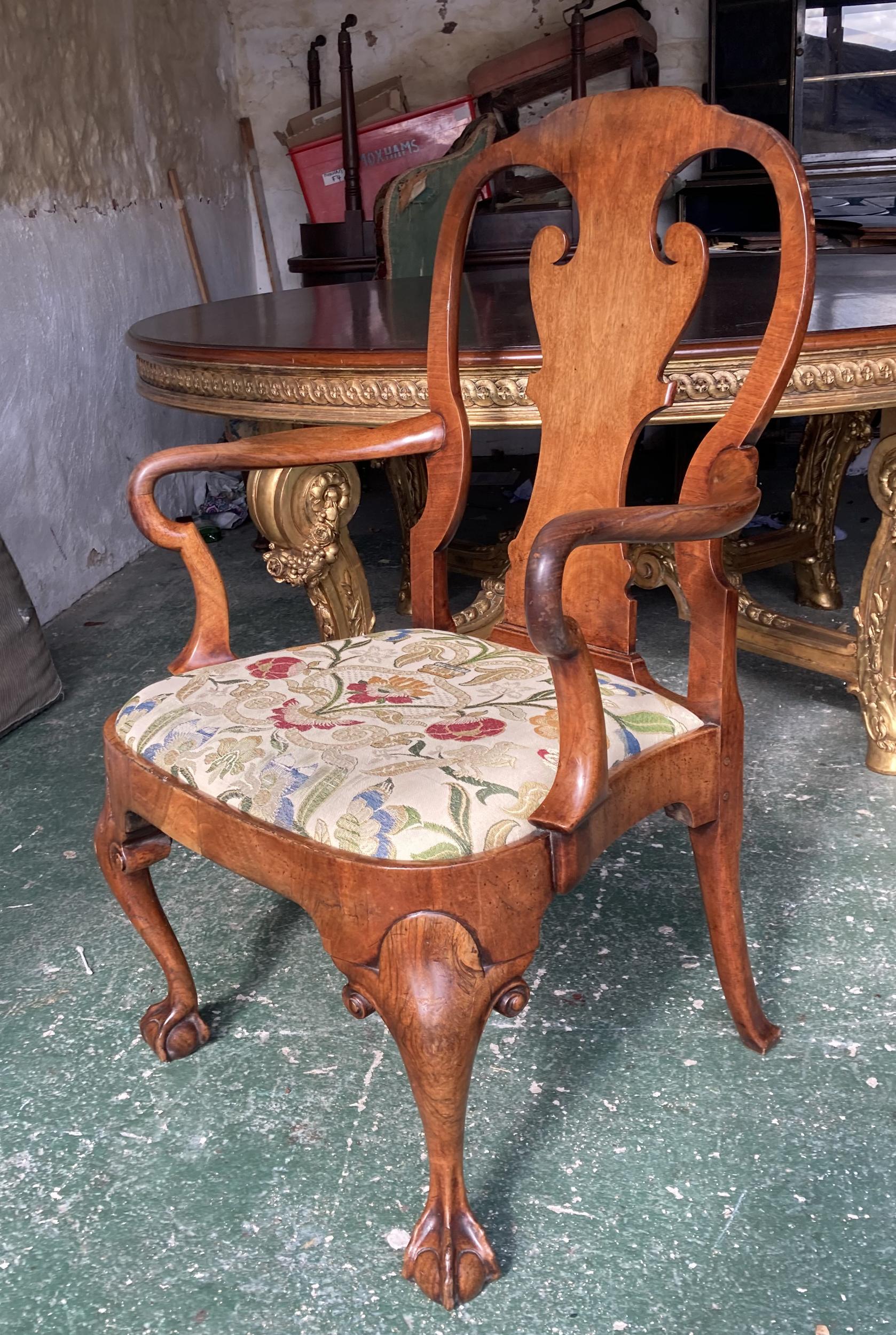 18th Century Walnut Arm Chair 1