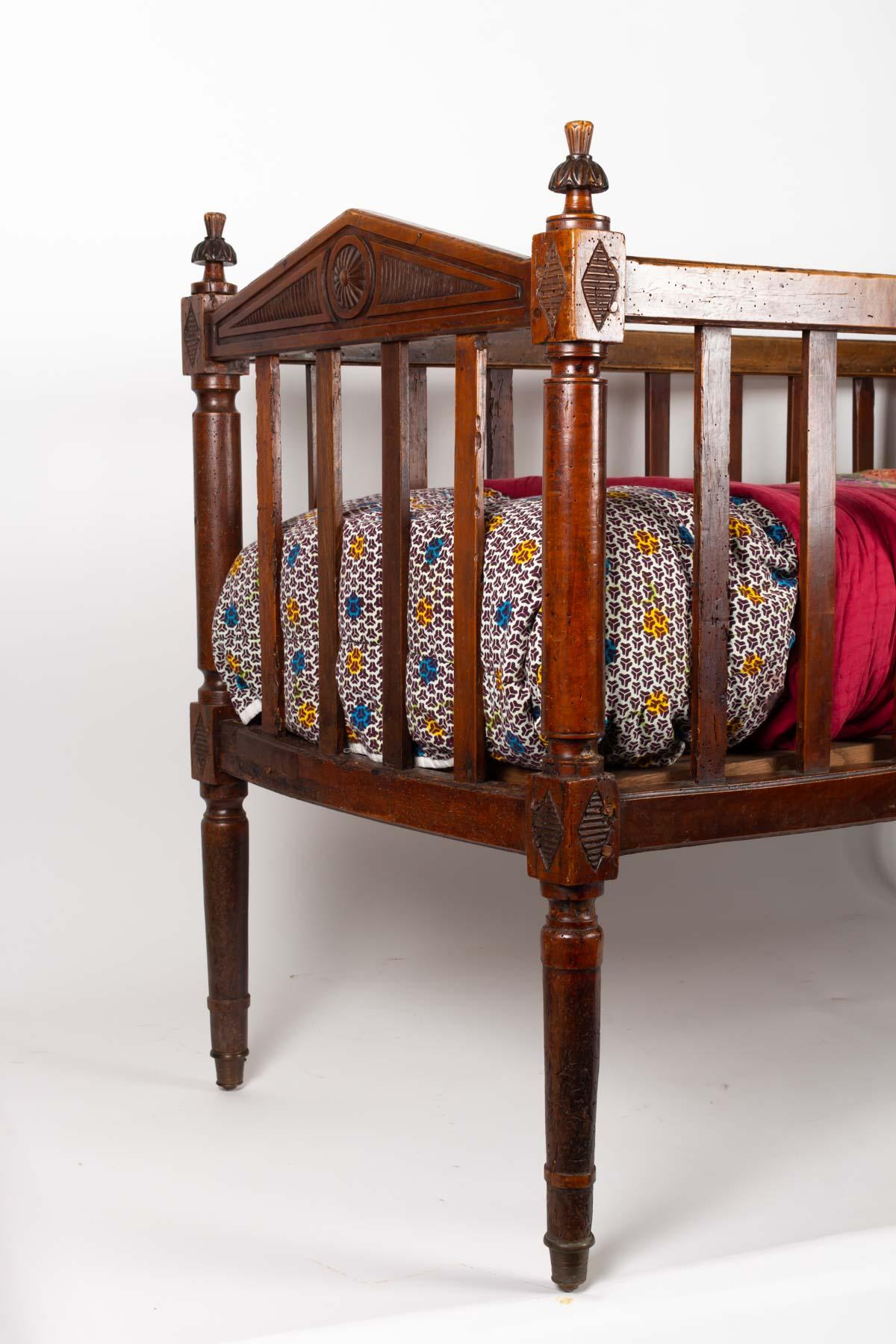French 18th Century Walnut Baby Bed
