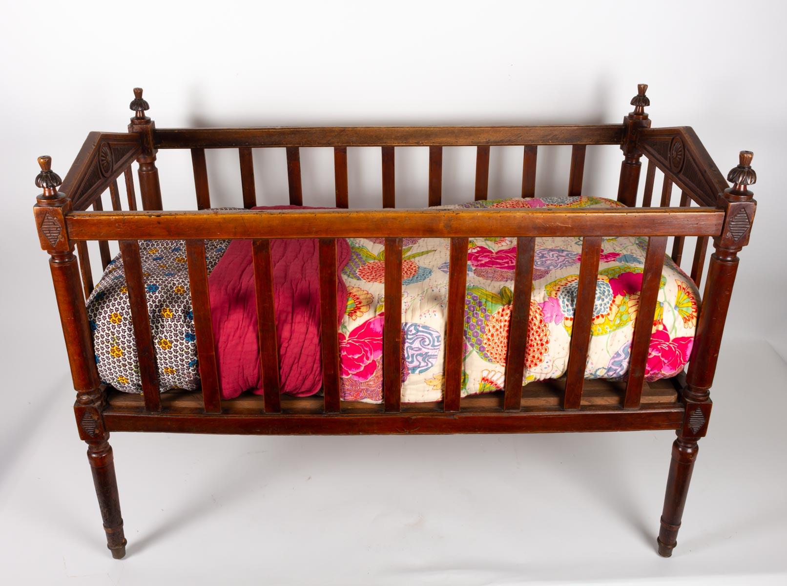 18th Century Walnut Baby Bed 1
