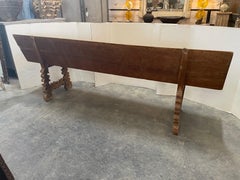 18th Century Walnut Bench with Back from Spain