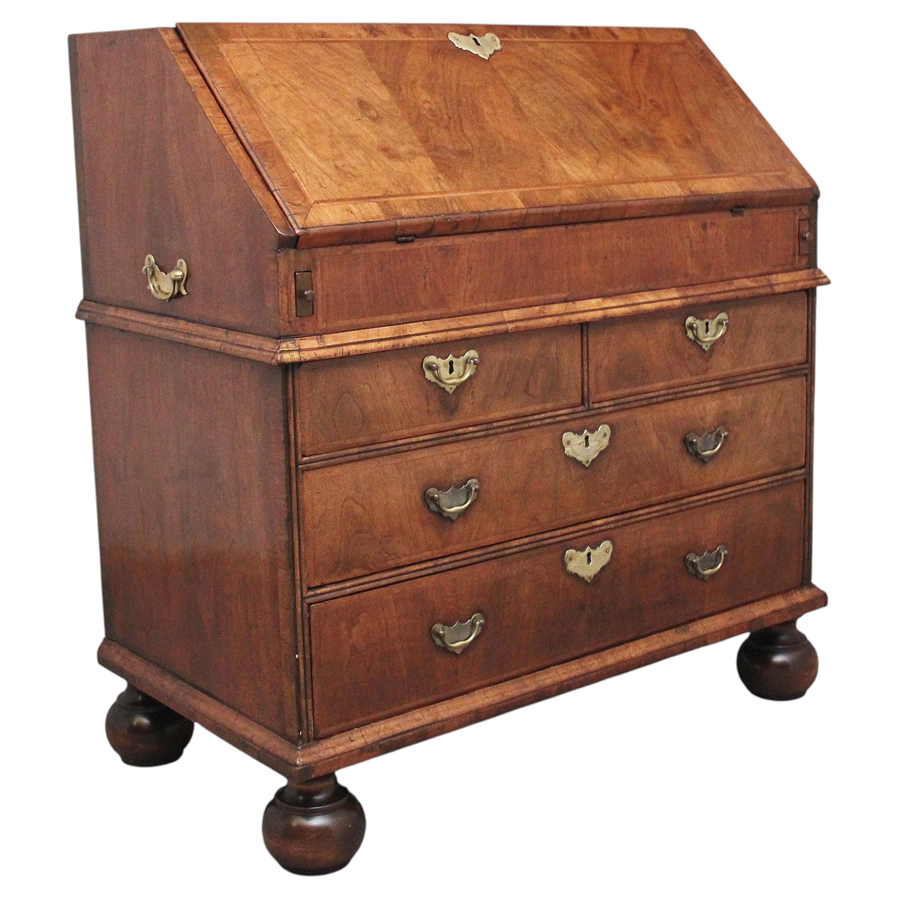 18th Century walnut bureau For Sale