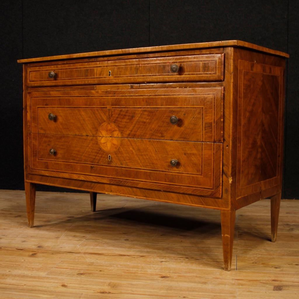 18th Century Walnut, Burl, Rosewood, Maple, Fruitwood Italian Louis XVI Dresser 8