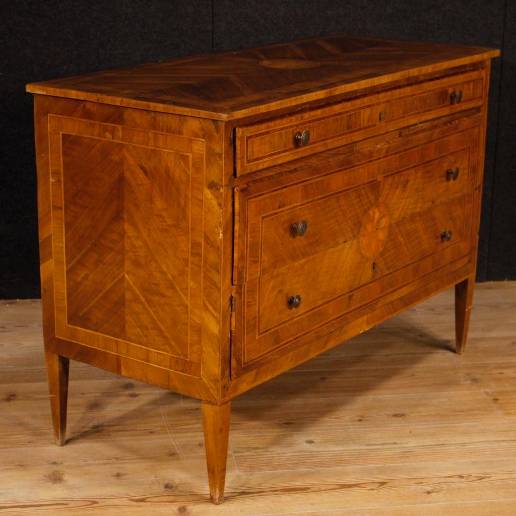 18th Century Walnut, Burl, Rosewood, Maple, Fruitwood Italian Louis XVI Dresser 2