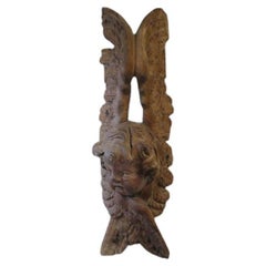 Antique 18th Century Walnut Carving of an Angel, France