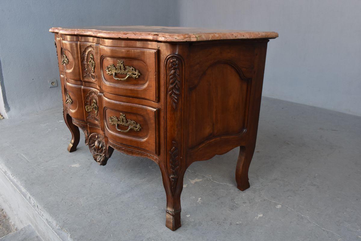 Louis XV 18th Century Walnut Chest For Sale
