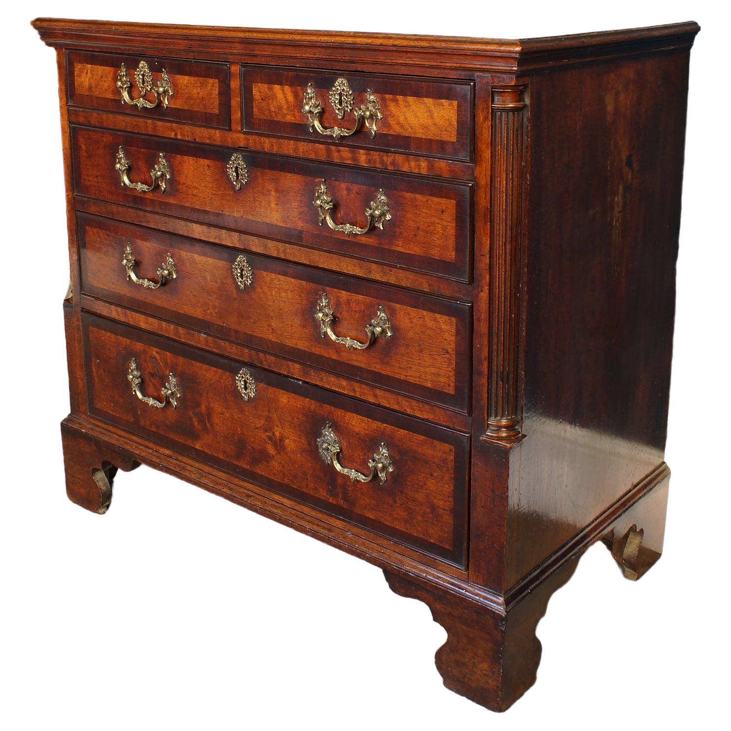 18th Century Walnut Chest Of Drawers. For Sale
