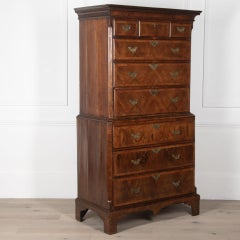 18th Century Walnut Chest on Chest
