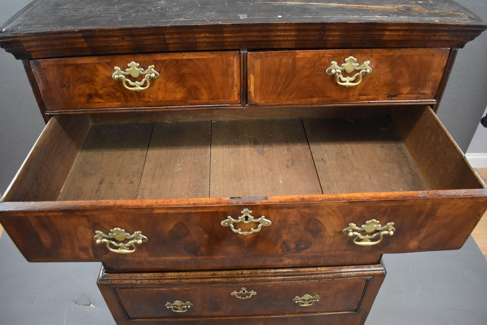 18th Century Walnut Chest on Stand For Sale 3